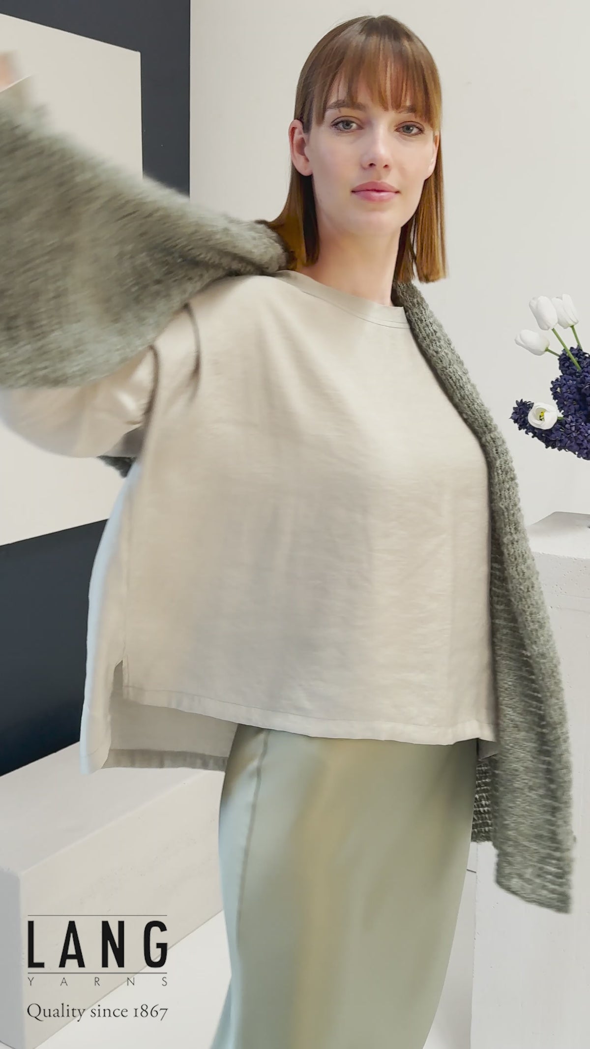ODETTE Scarf Pattern Kit in PIUMA & LACE by LANGYARNS | Fatto a Mano 288-027