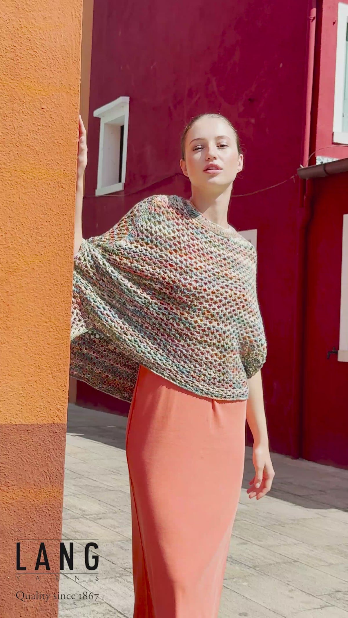VASILIA Sweater Pattern Kit in LISBOA by LANGYARNS | Punto 91-003