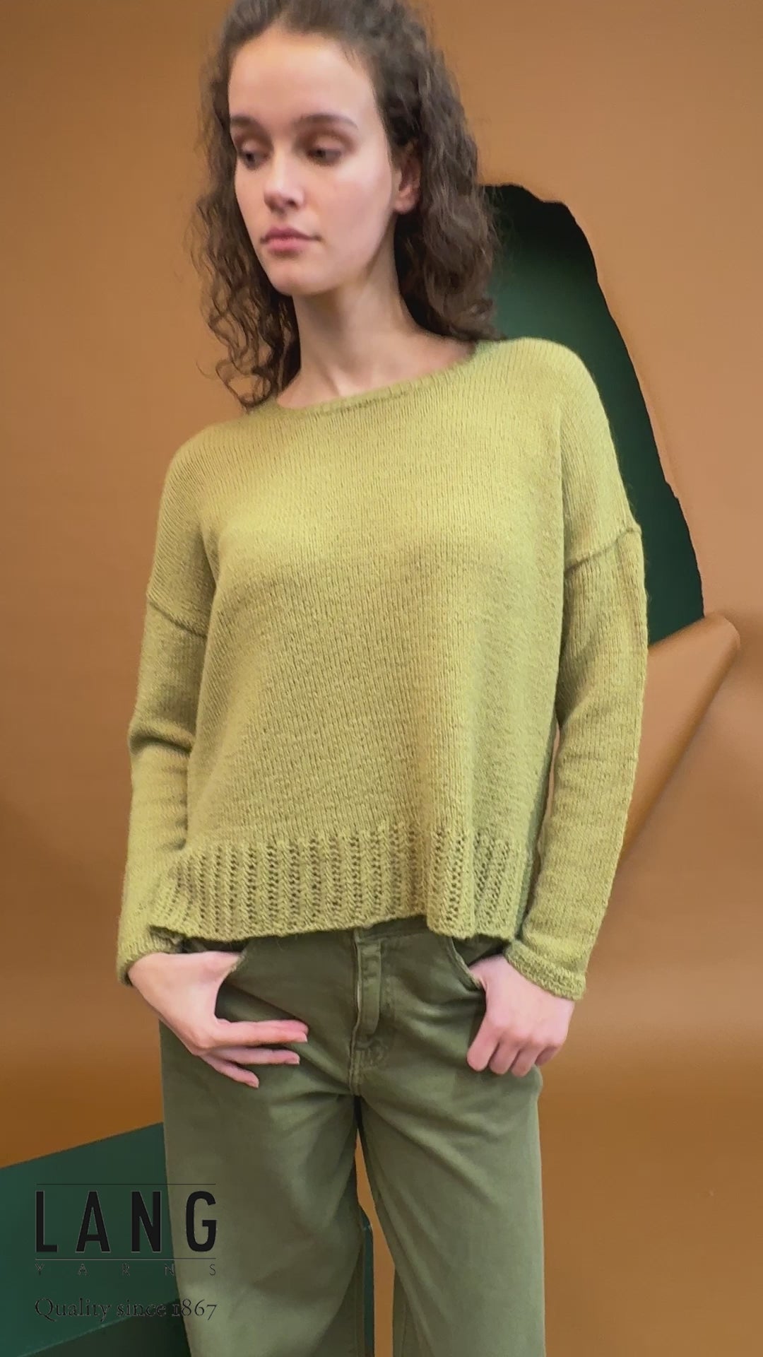AMBER Sweater Pattern Kit in BABY ALPACA by LANGYARNS | Fatto a Mano 286-020