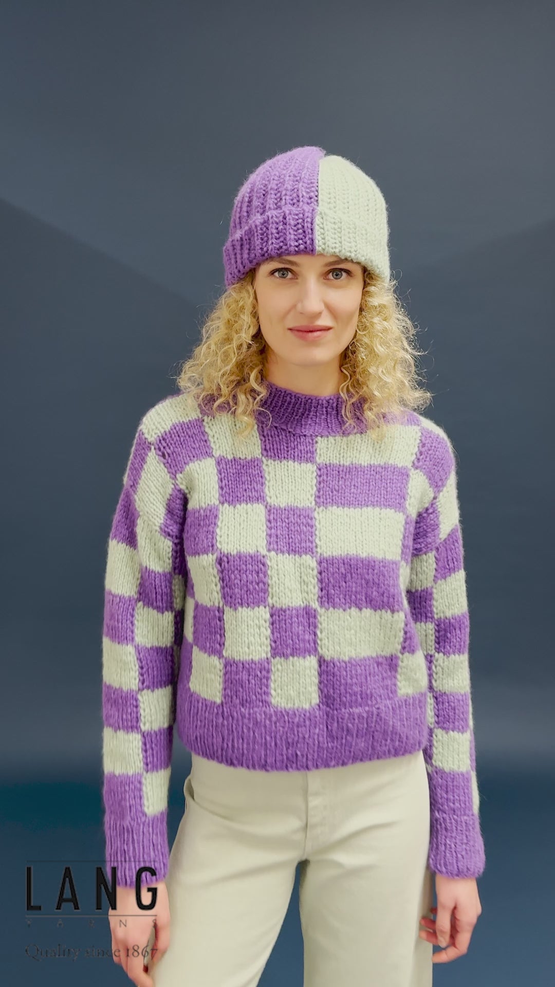QUINLEY Crochet Hat Pattern Kit in PROMISE by LANGYARNS | Punto 93-012