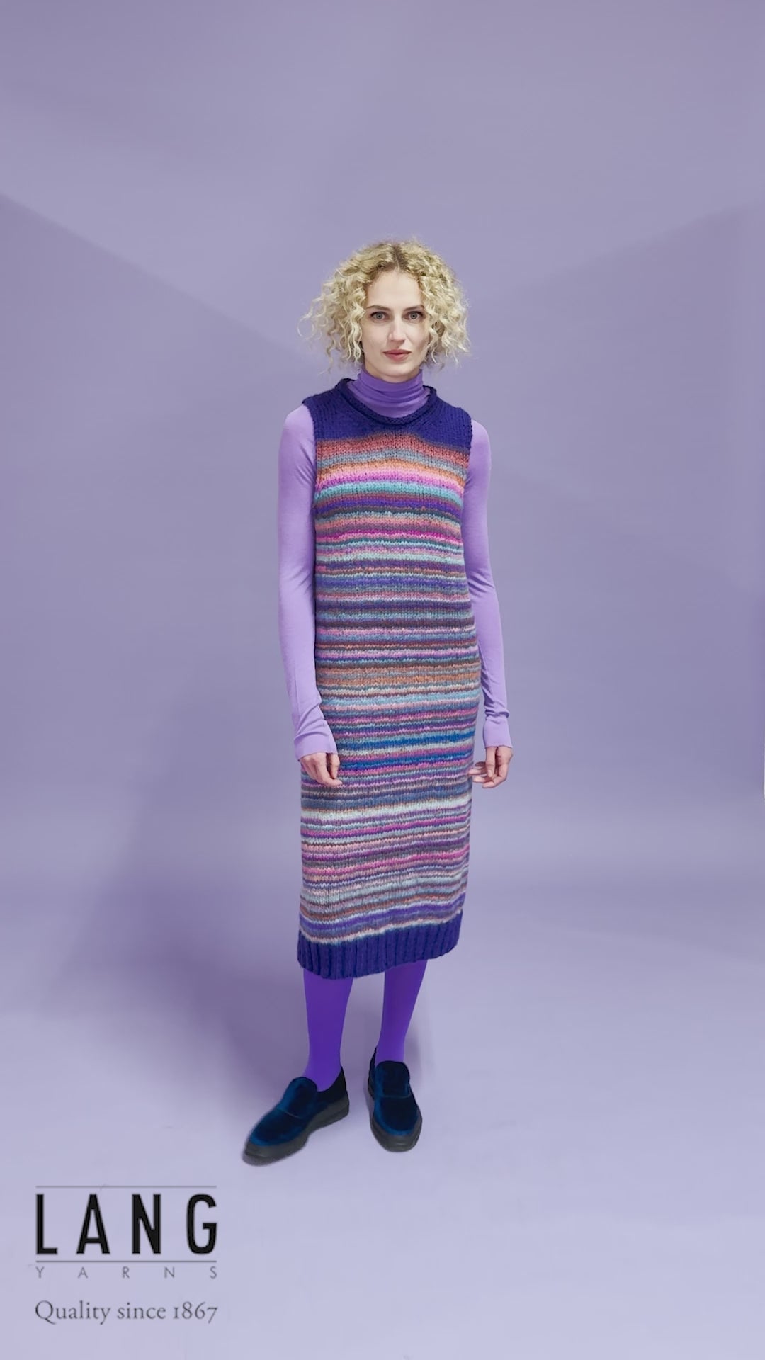 VELORA Top-down Dress Pattern Kit in CLOUD & PROMISE by LANGYARNS | Punto 93-006