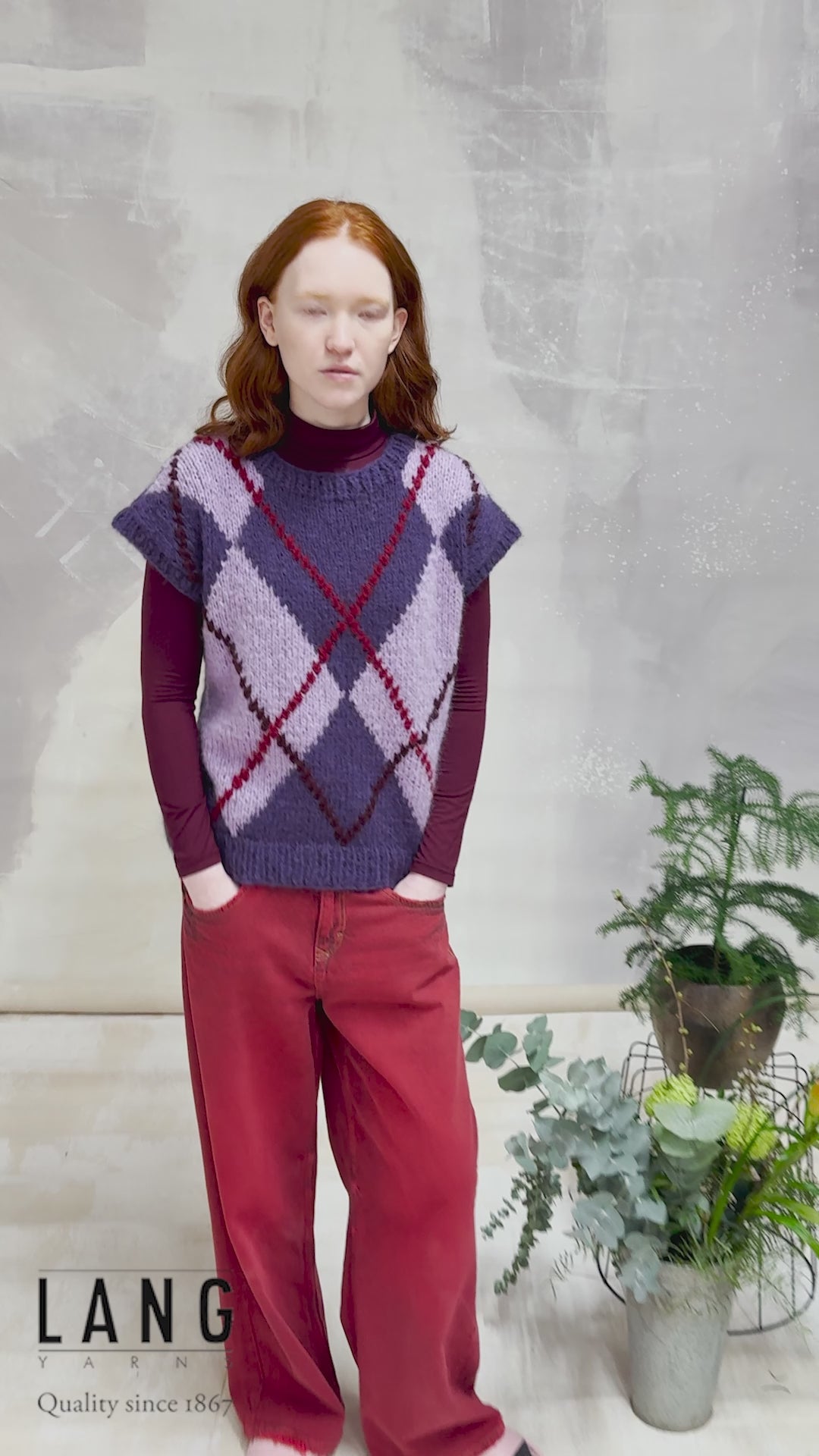 RISHA Slipover Pattern Kit in BABY LAMA by LANGYARNS | Fatto a Mano 290-059