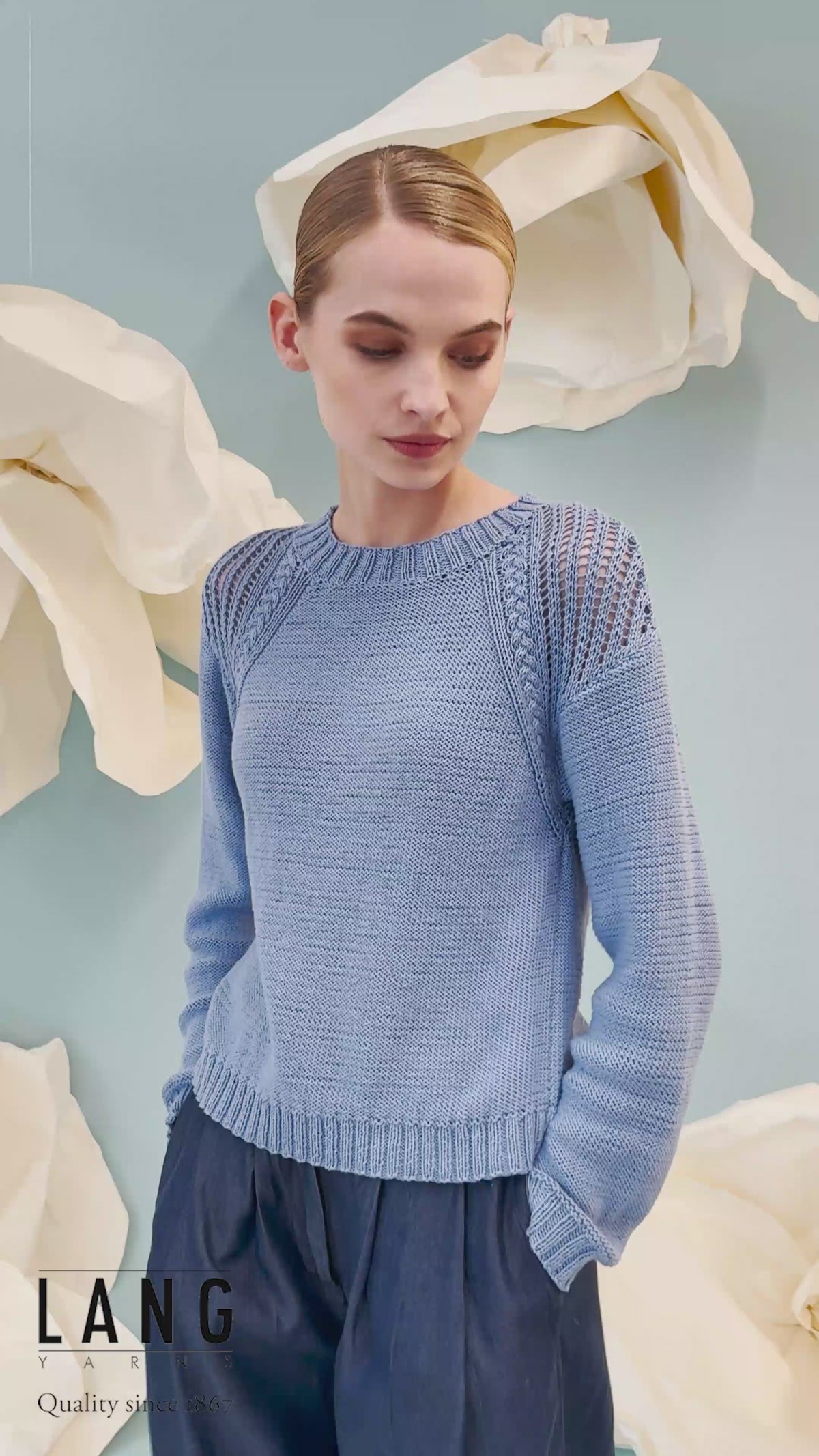 JORUNN Sweater Pattern Kit in OCEANIA by LANGYARNS | Fatto a Mano 288-059