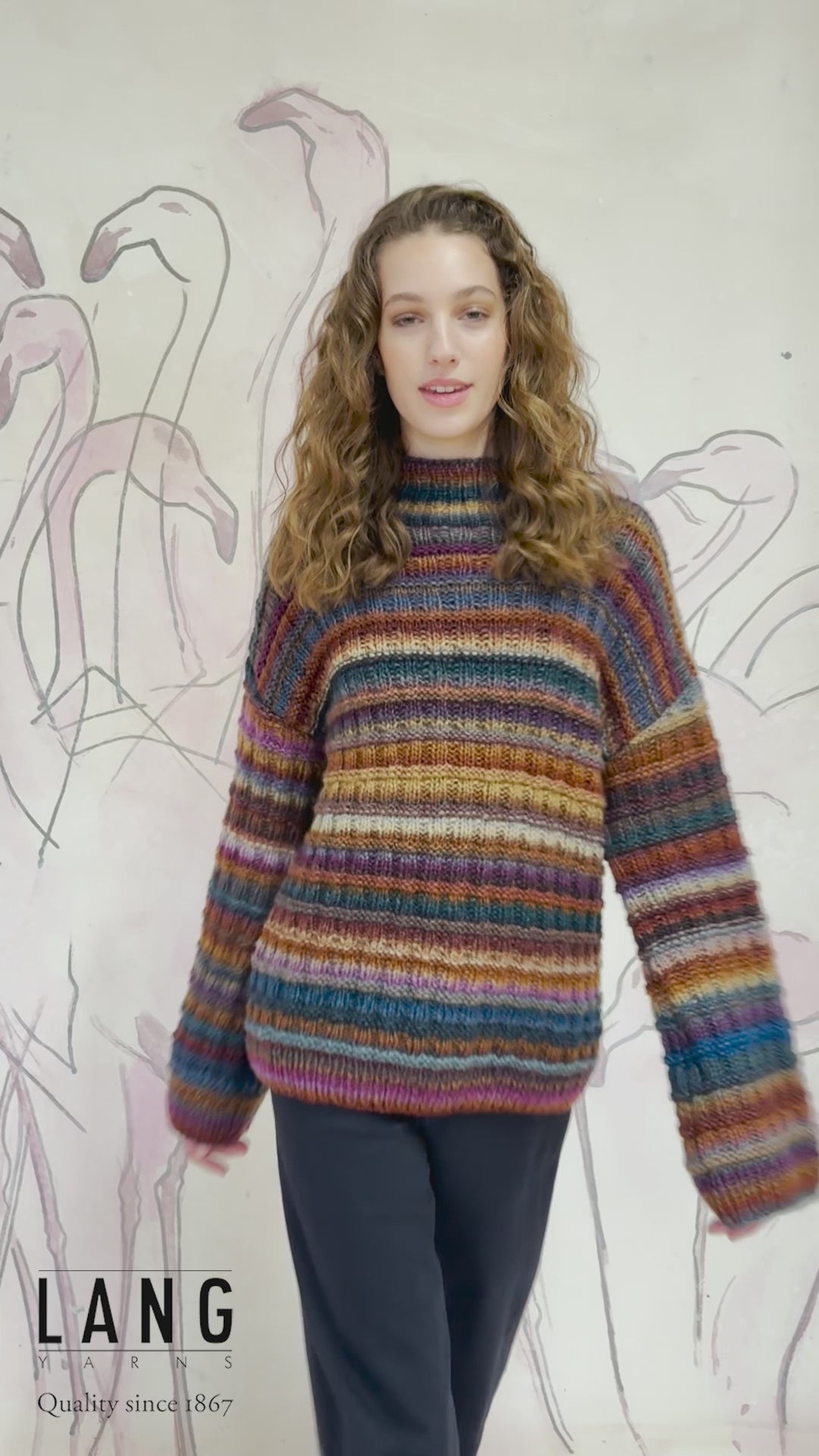 VERONICA Sweater Pattern Kit in CLOUD by LANGYARNS | Punto 73-001