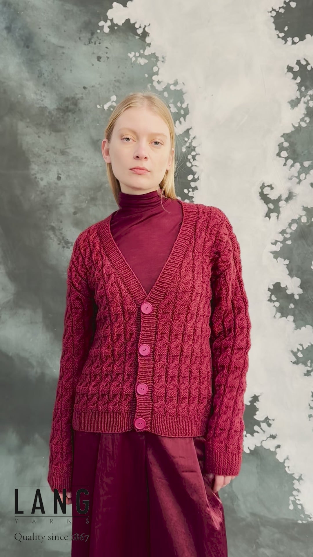 WENDA Cardigan Pattern Kit in YAK by LANGYARNS | Fatto a Mano 286-049