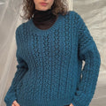 NICOLE Top-down Sweater Pattern Kit in CARPE DIEM by LANGYARNS | Fatto a Mano 286-082