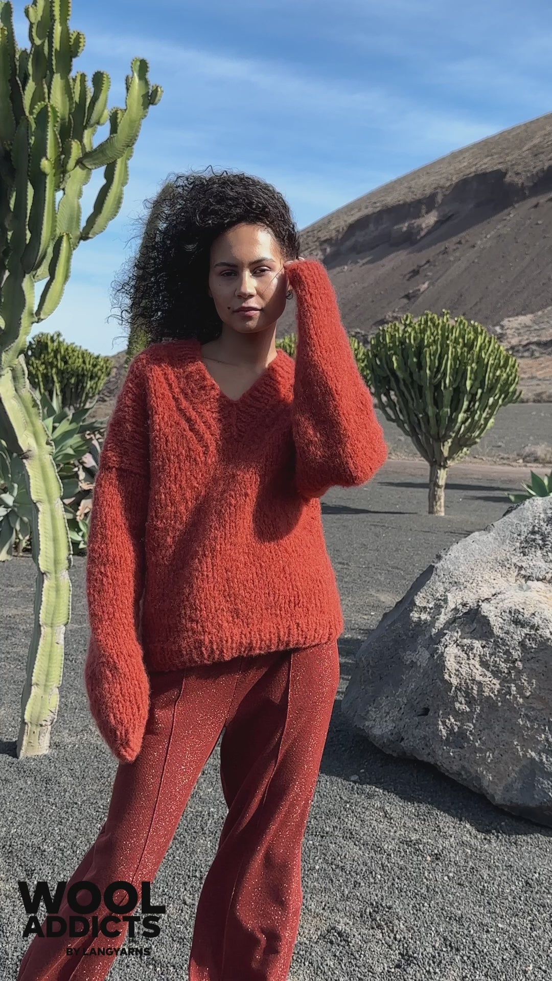 GAIAS-EMBRACE Sweater Pattern Kit in DESIRE by WOOLADDICTS | WOOLADDICTS #13-022