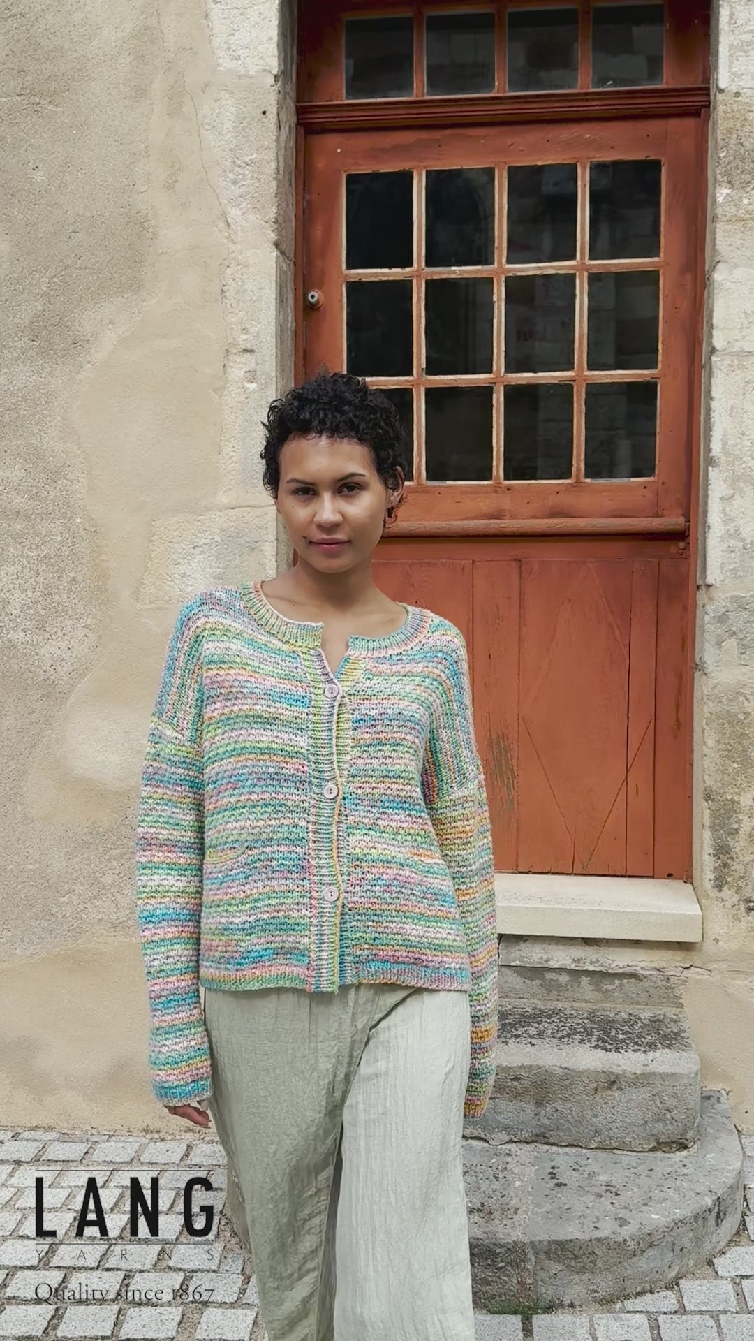 JONNA Cardigan Pattern Kit in LISBOA by LANGYARNS | Punto 82-002