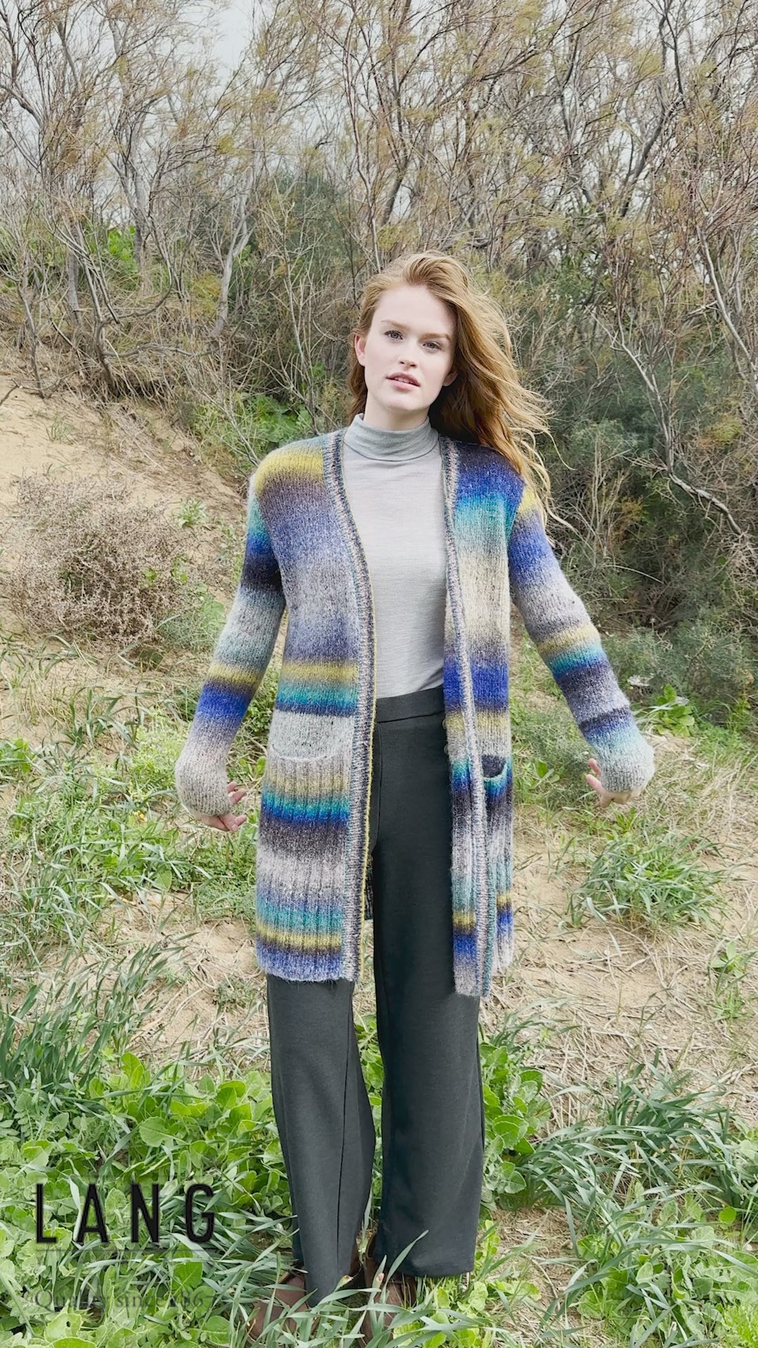 GALINA Cardigan Pattern Kit in GALAXY by LANGYARNS | Punto 98-001