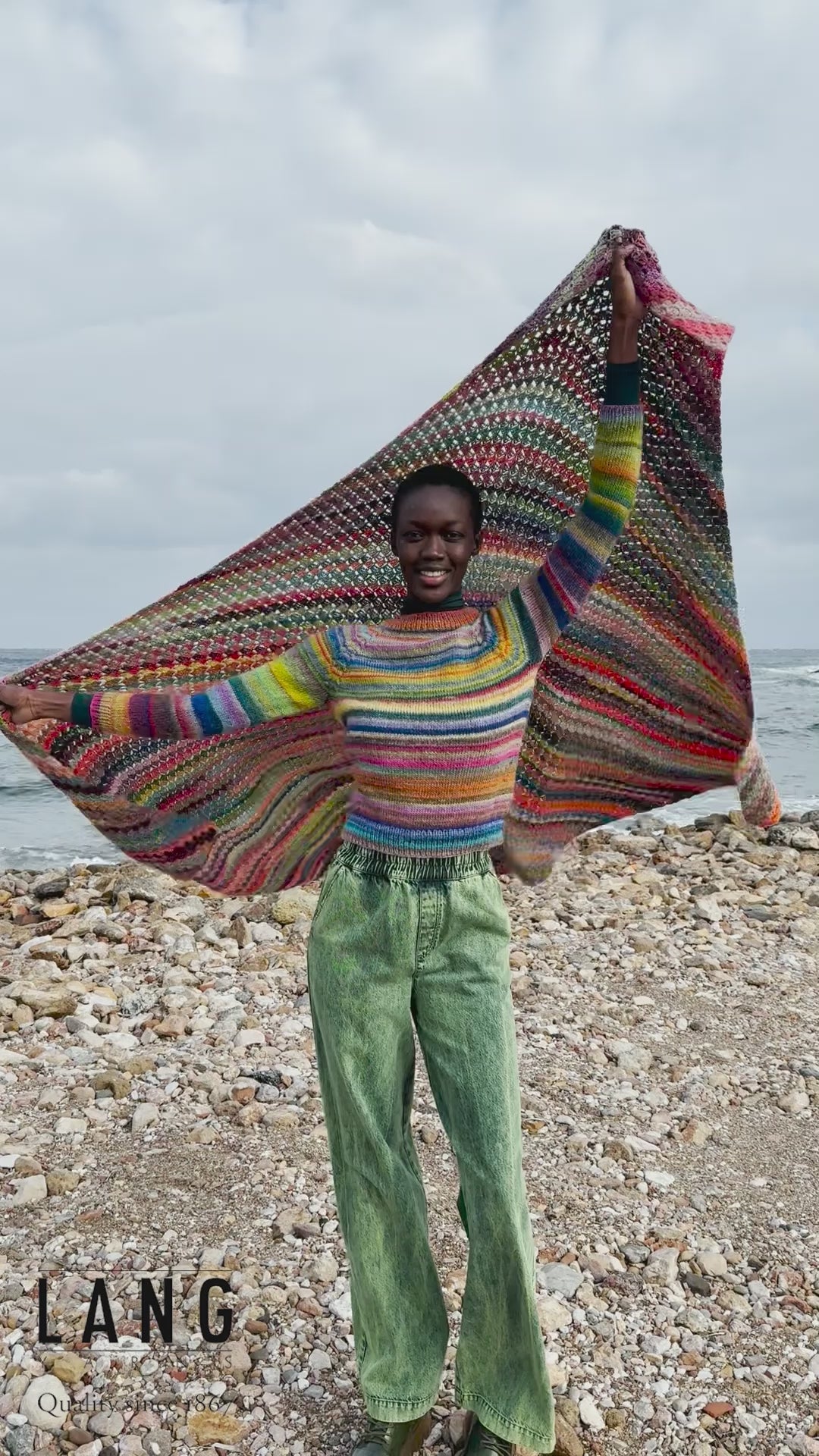 ALEXA Crochet Blanket Pattern Kit in INFINITY by LANGYARNS | Punto 85 - 227