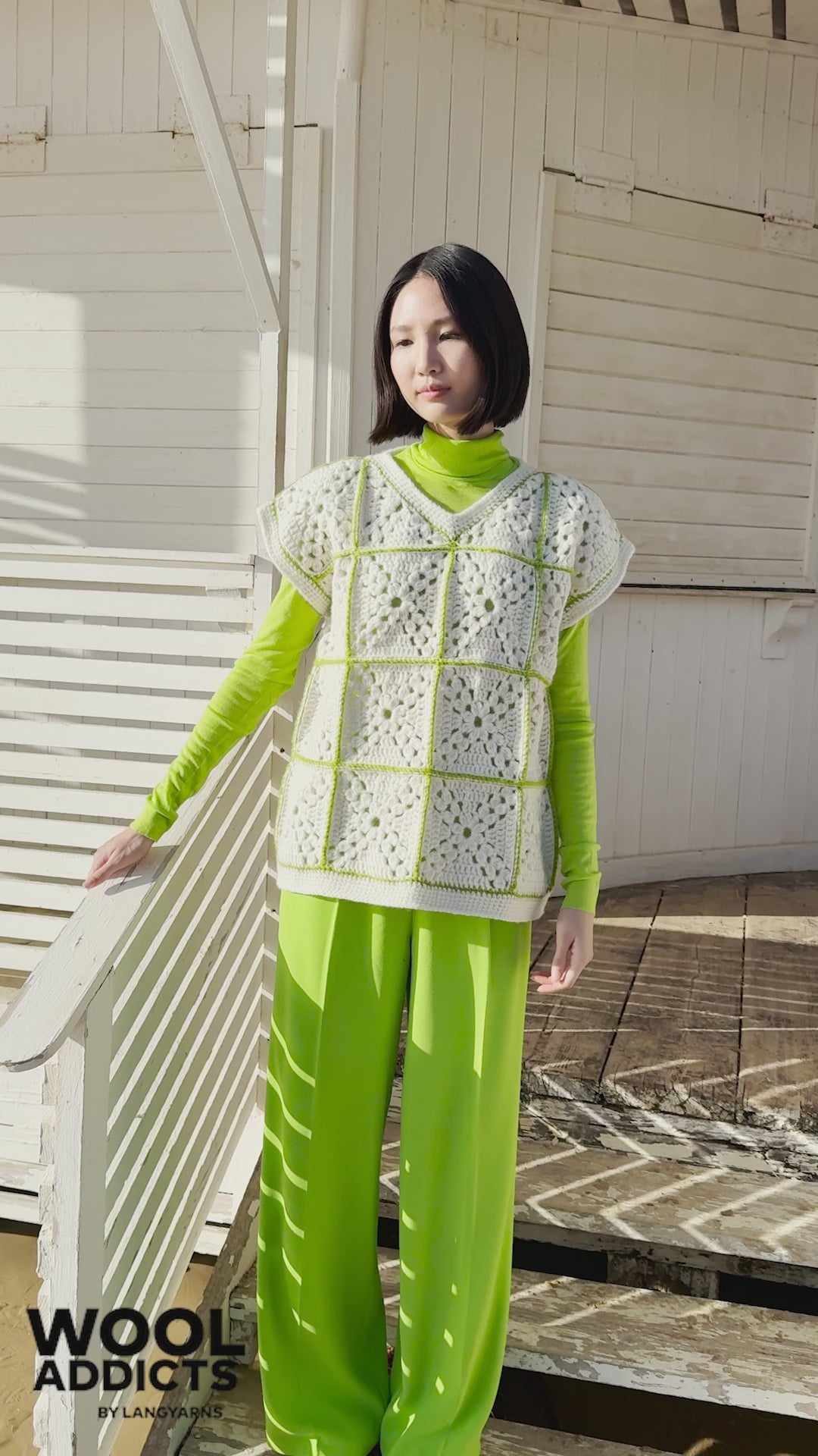 SUN-HOUR Crochet Slipover Pattern Kit in PROMISE by WOOLADDICTS | WOOLADDICTS #17-023