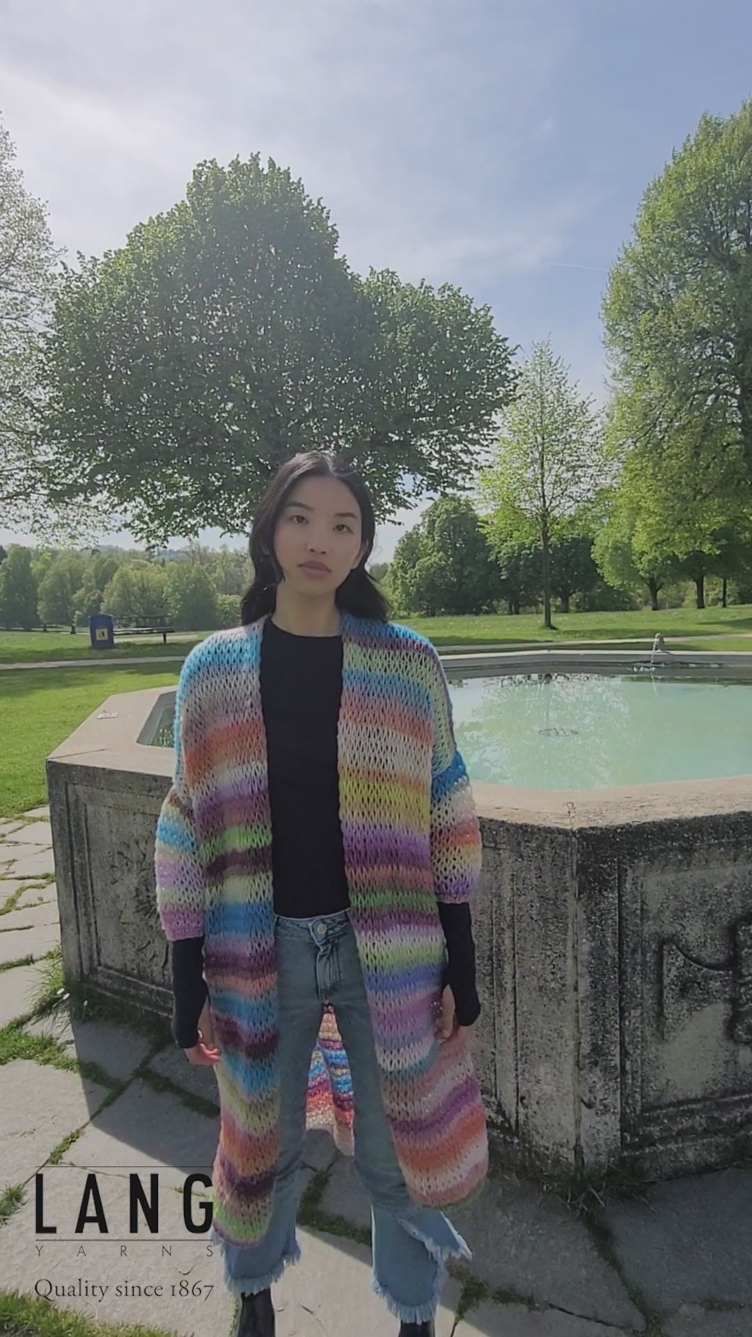CARDIGAN Pattern Kit in CLOUD by LANGYARNS | Punto 45-007