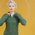 ARCADIA Crochet Sweater Pattern Kit in ALPACA SOXX 4PLY by LANGYARNS | Punto 76-003