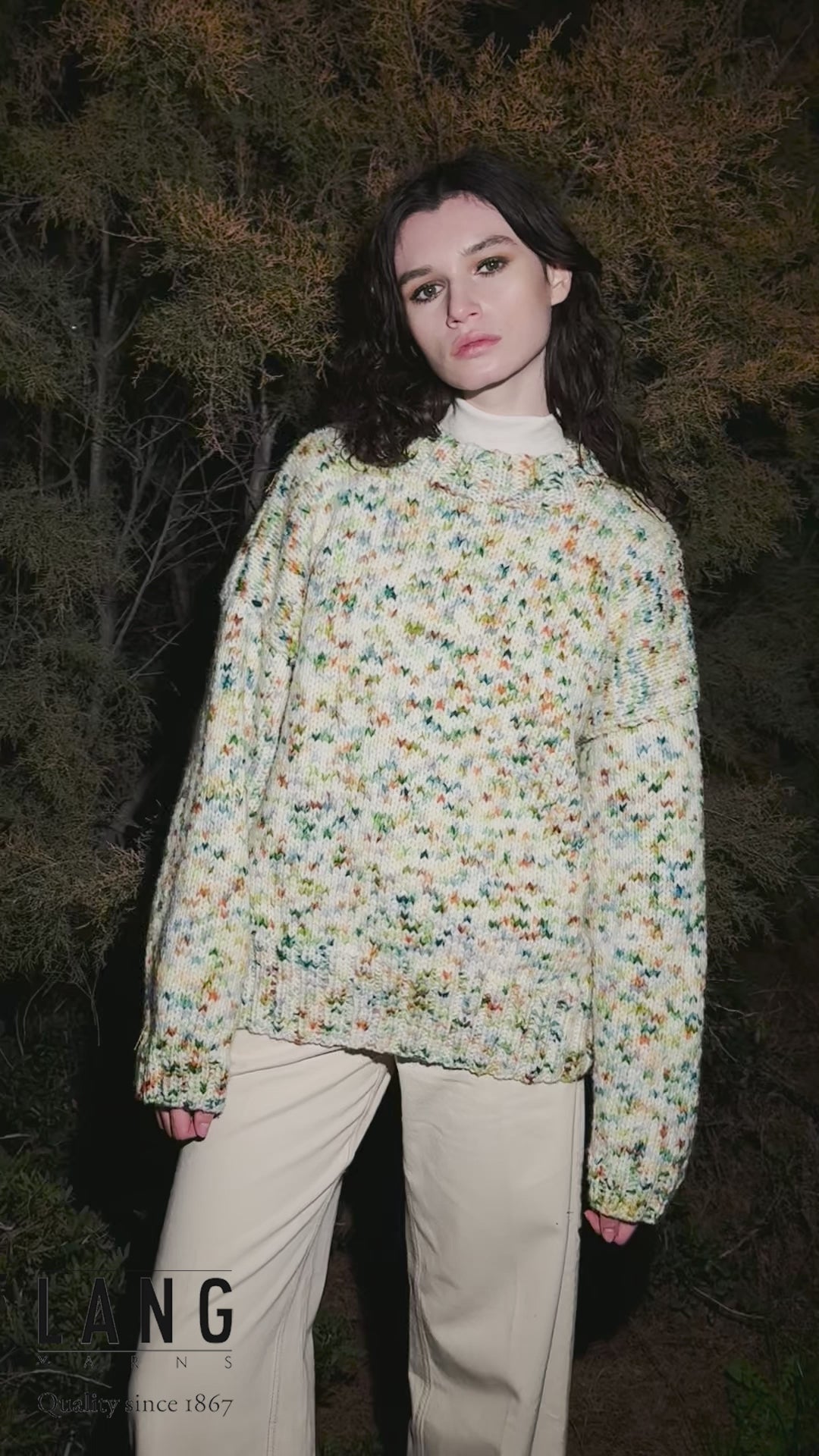 SERAPHINA Sweater Pattern Kit in MOSAIC by LANGYARNS | Punto 84-260