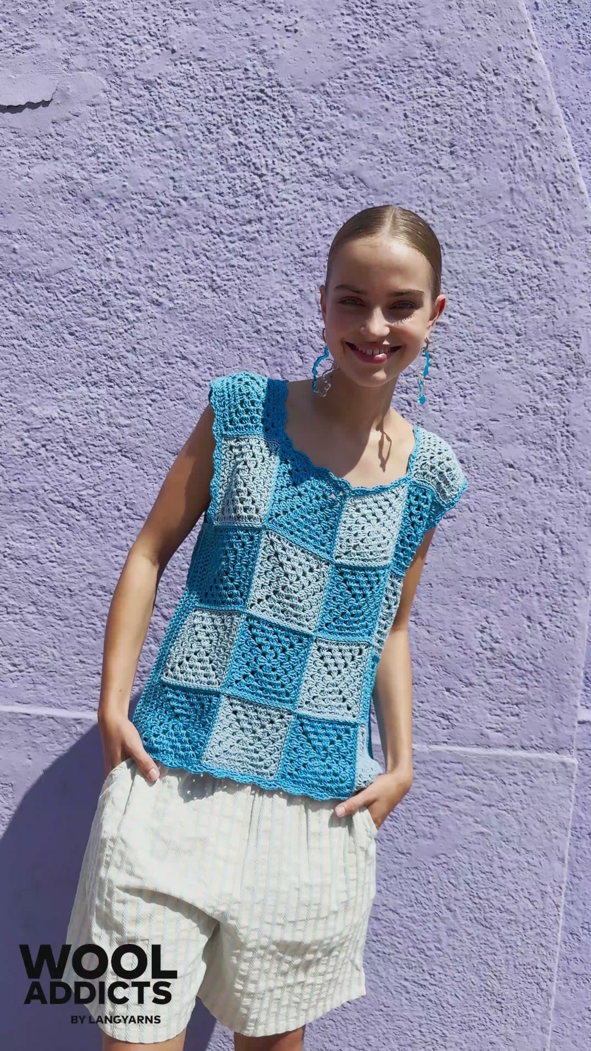 LAID-BACK Crochet Top Pattern Kit in SWEET by WOOLADDICTS | WOOLADDICTS #16-006