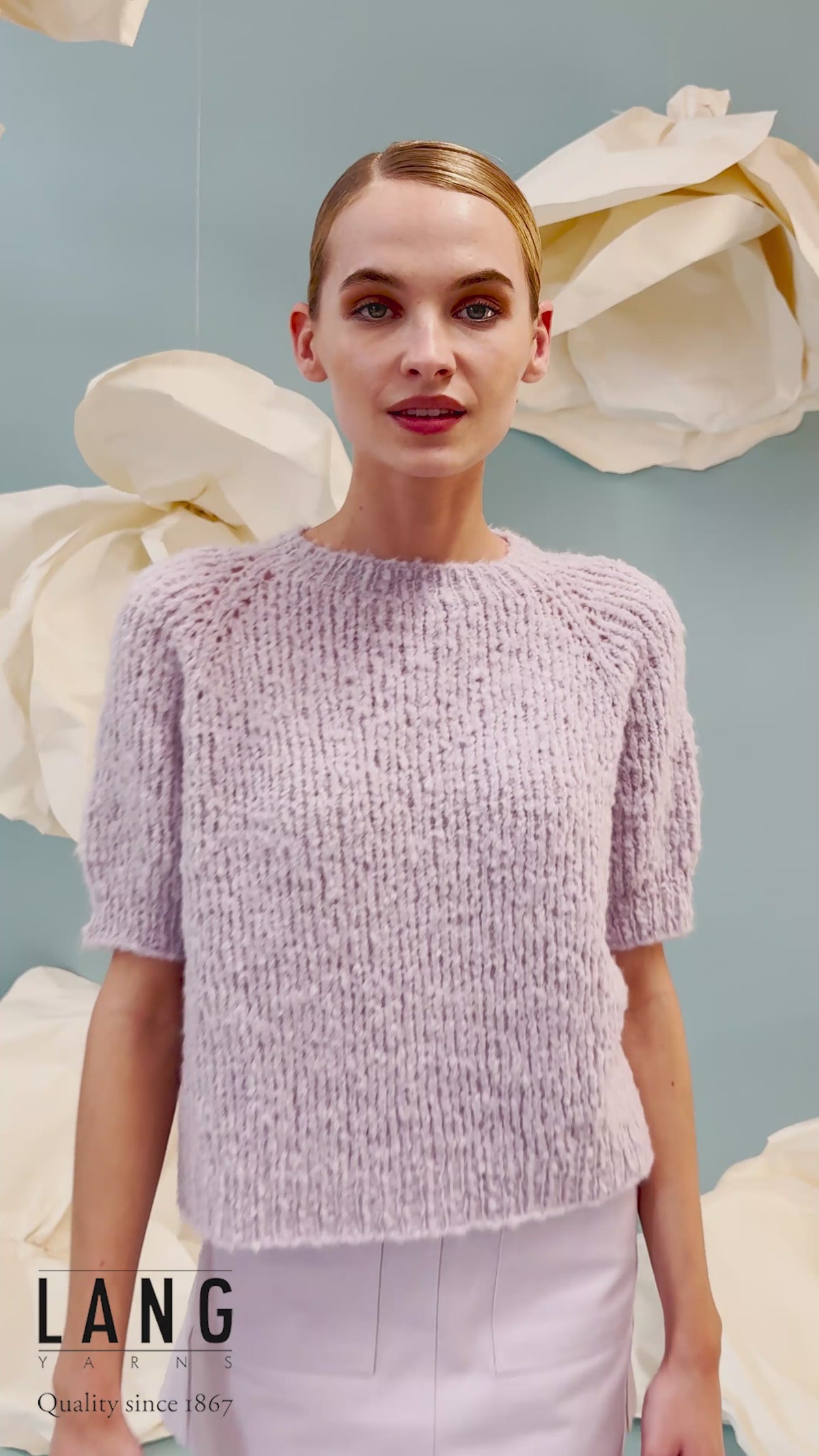 TRUDY Sweater Pattern Kit in PIUMA by LANGYARNS | Fatto a Mano 288-053