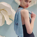 PORTIA Crochet Bag Pattern Kit in QUATTRO & QUATTRO LAMÉ by LANGYARNS | Fatto a Mano 288-057
