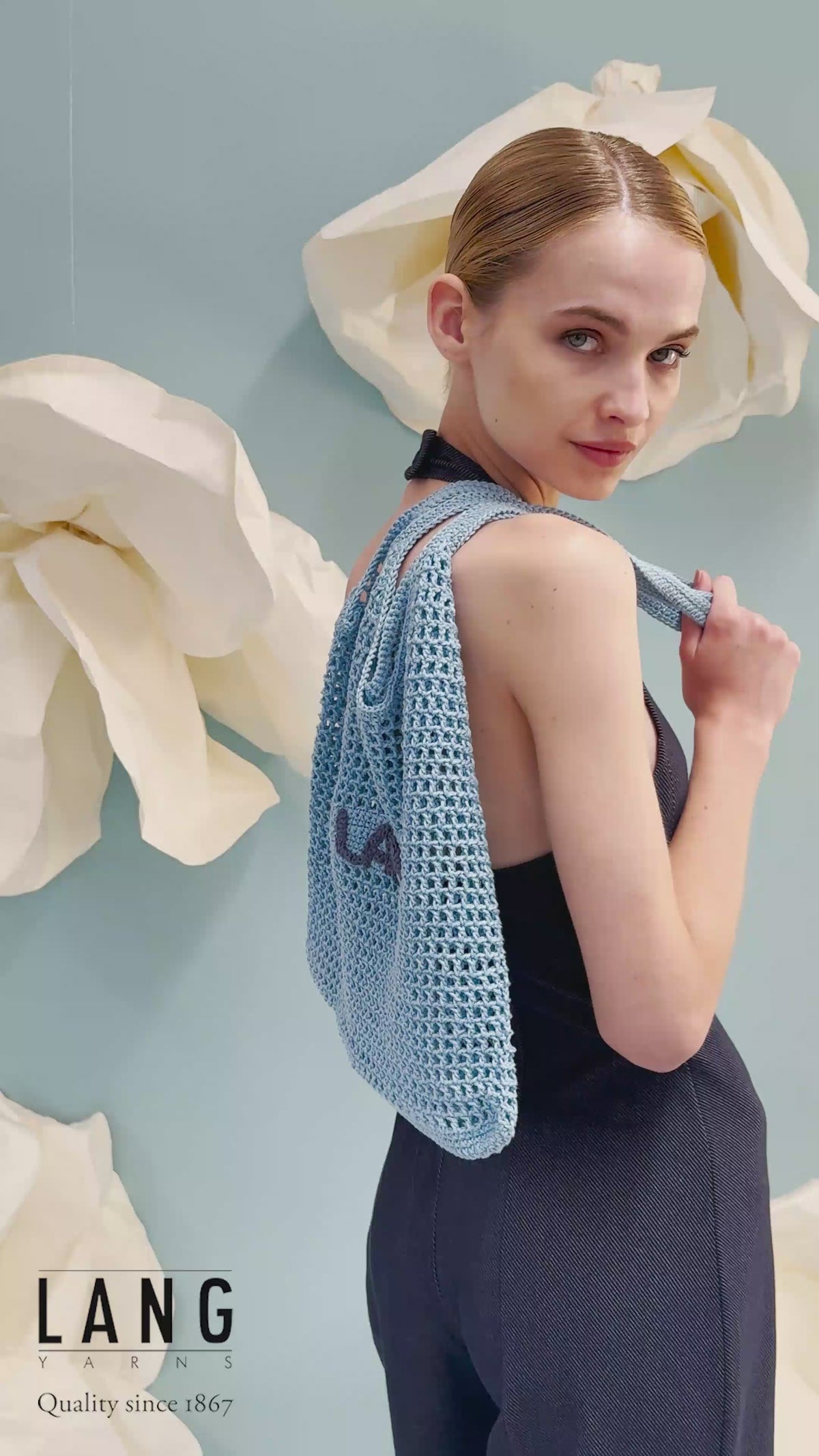 PORTIA Crochet Bag Pattern Kit in QUATTRO & QUATTRO LAMÉ by LANGYARNS | Fatto a Mano 288-057
