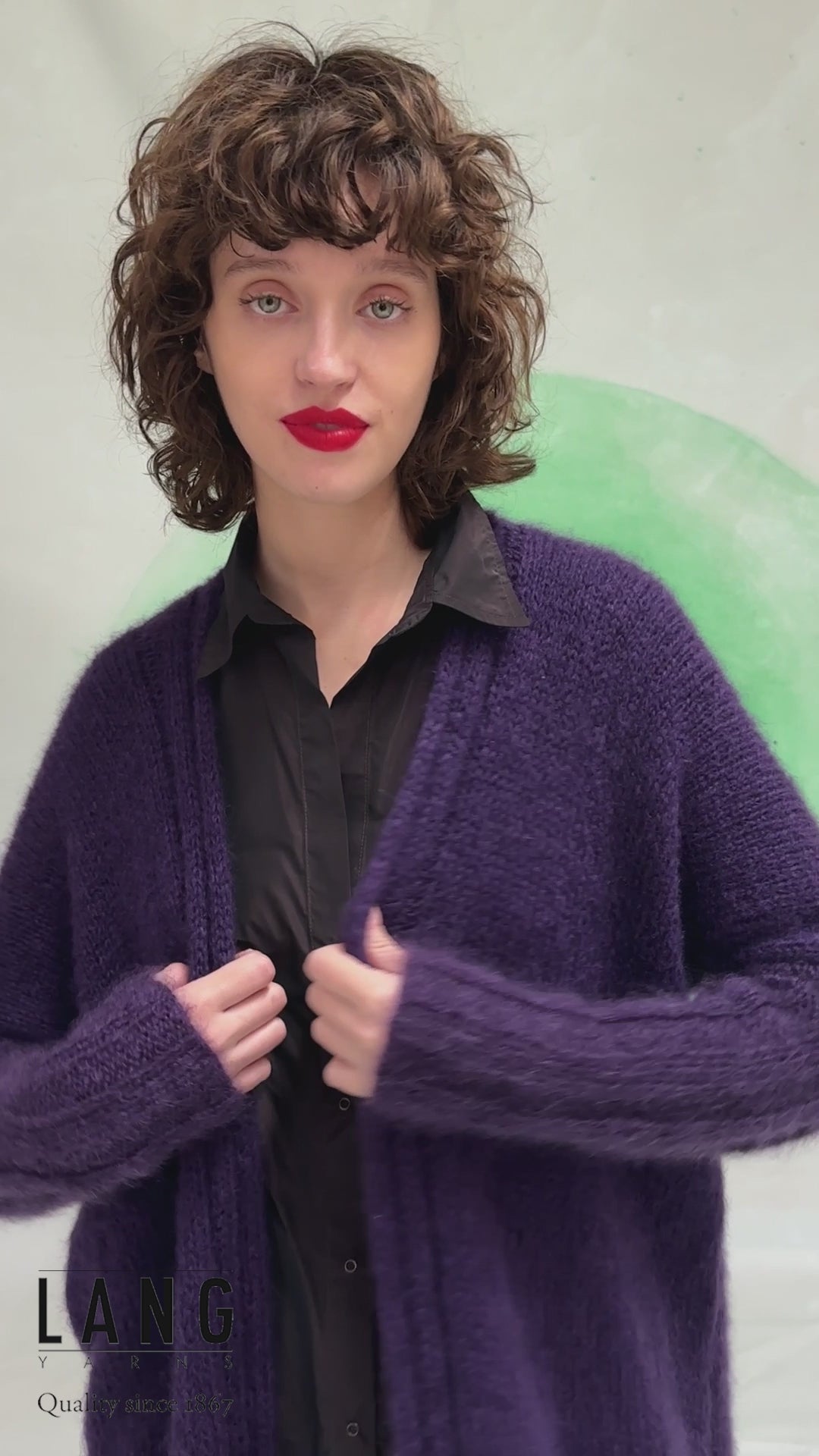 HENLEY Coat Pattern Kit in MOHAIR LUXE by LANGYARNS | Fatto a Mano 282-054