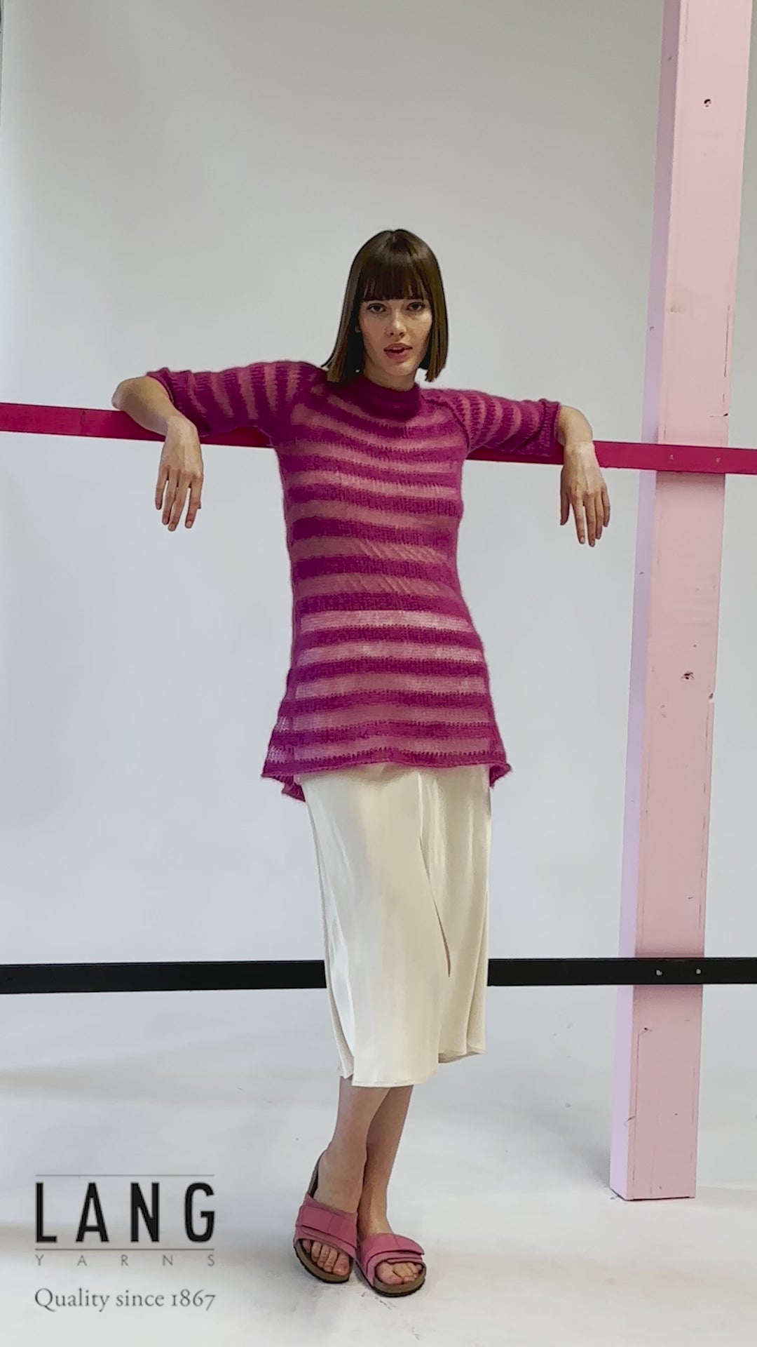 TABEA Sweater Pattern Kit in MOHAIR 21 by LANGYARNS | Fatto a Mano 280-004