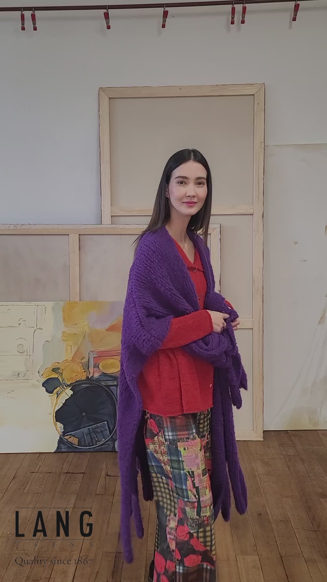 MEGHAN Poncho Pattern Kit in PHOENIX by LANGYARNS | Punto 65-003