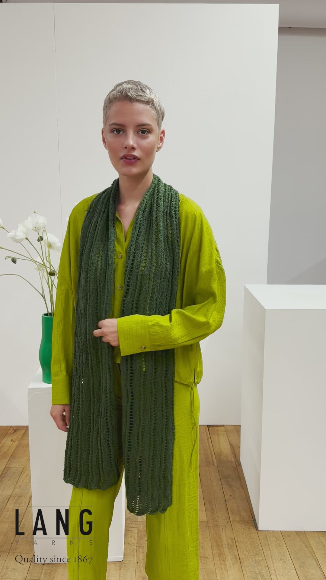 KENZIE Scarf Pattern Kit in ANANAS by LANGYARNS | Fatto a Mano 284-031