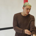 IGO Men's Sweater Pattern Kit in NORMA by LANGYARNS | Fatto a Mano 280-016