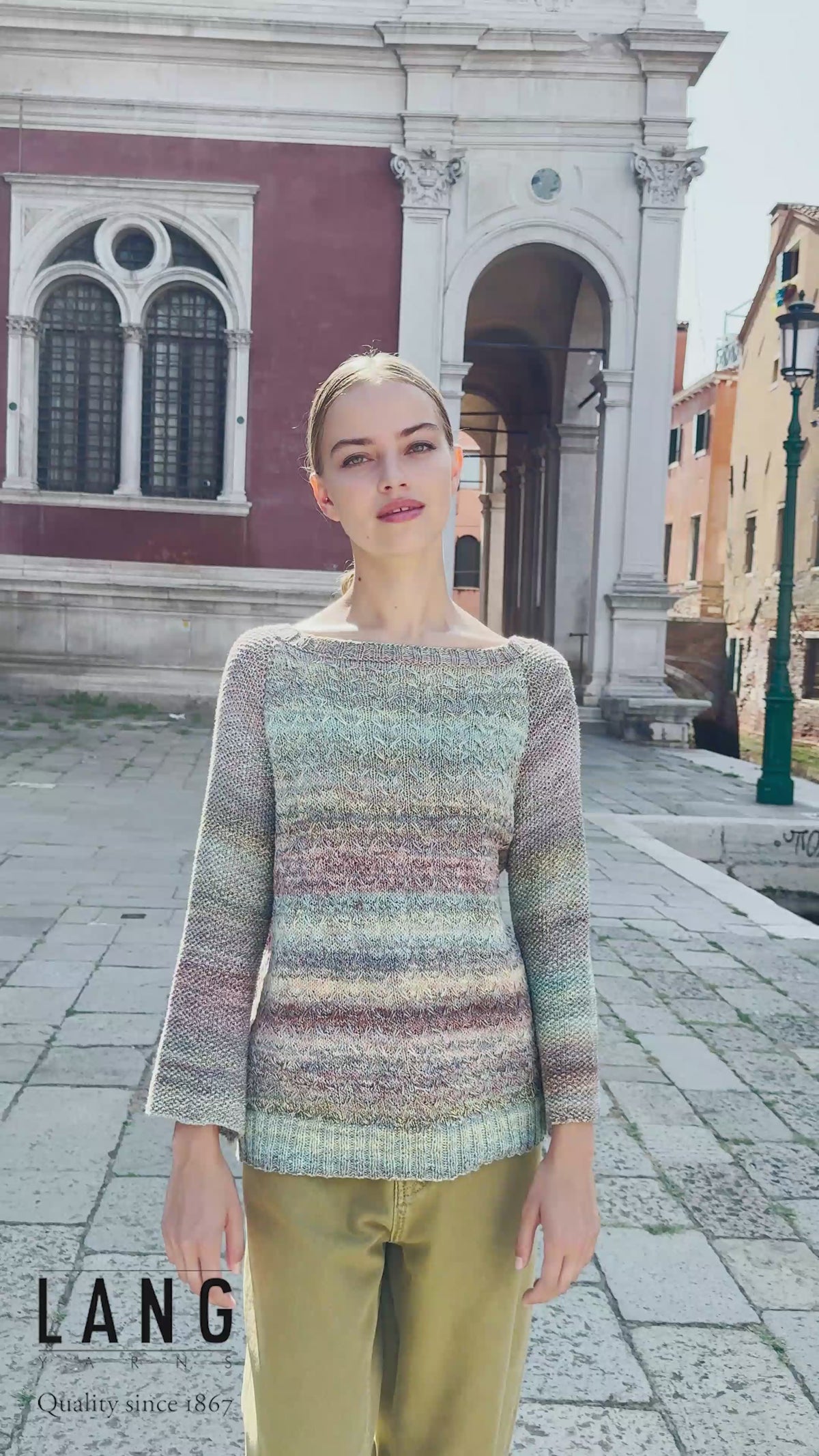 TALISE Sweater Pattern Kit in ILLUSION by LANGYARNS | Punto 91-012