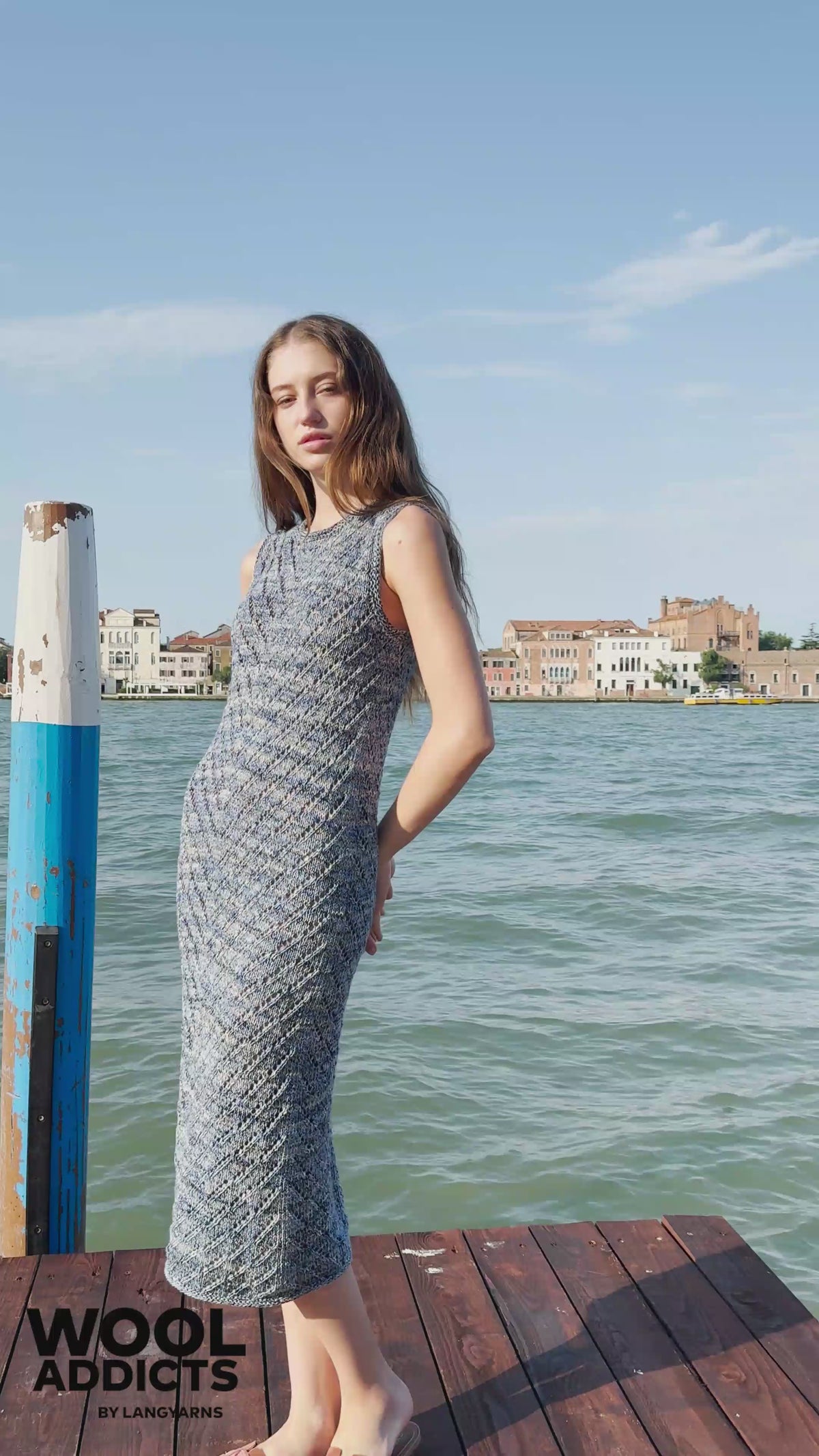 LA-SERENISSIMA Dress Pattern Kit in FOOTPRINTS by WOOLADDICTS | WOOLADDICTS #16-017
