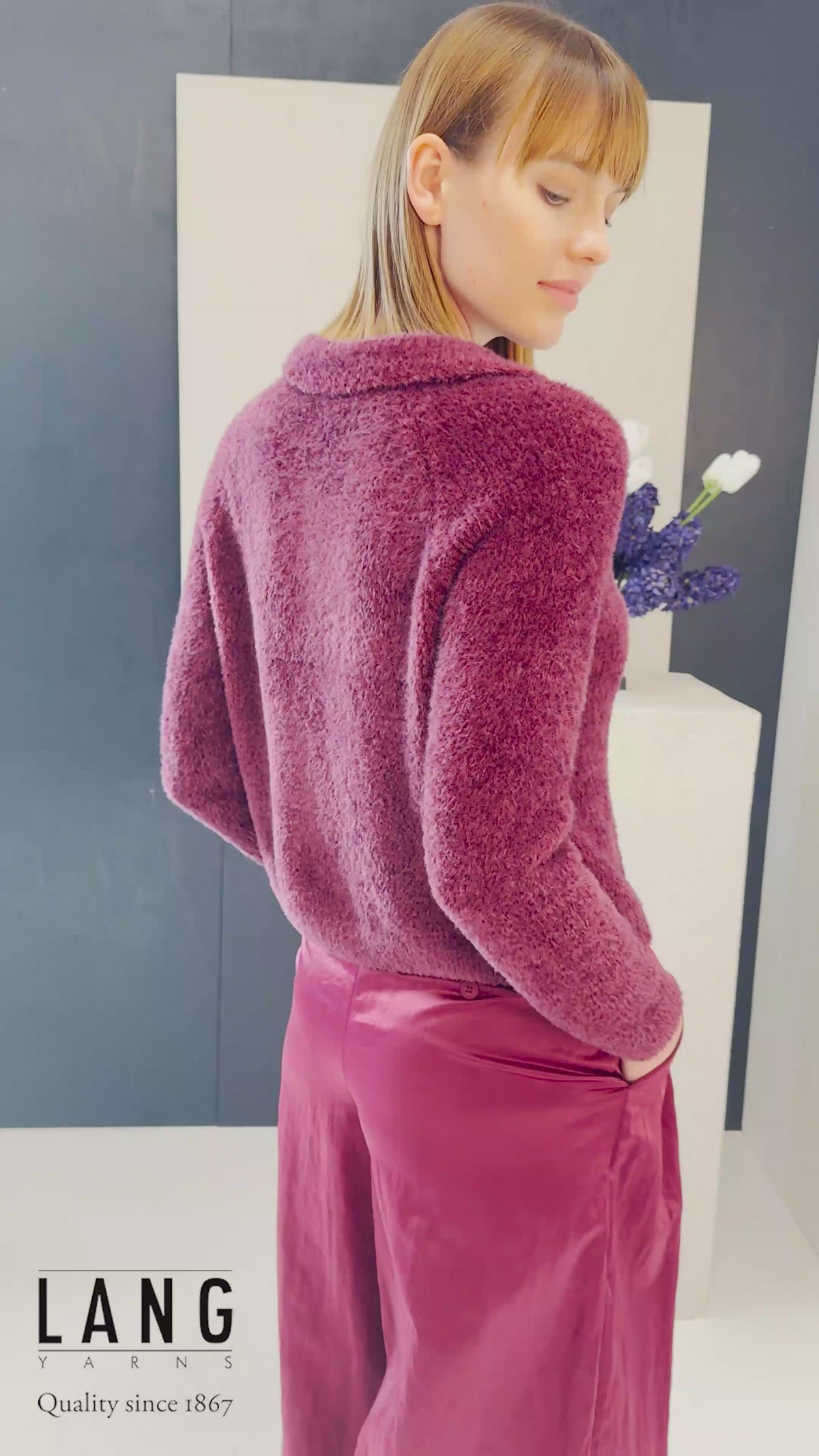 HEDI Cardigan Pattern Kit in VELVET by LANGYARNS | Fatto a Mano 288-040