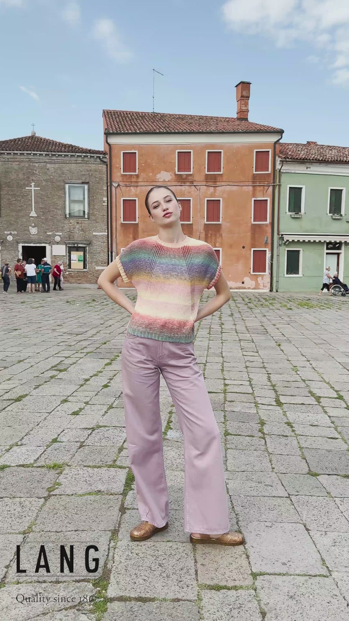 FRANCINE Slipover Pattern Kit in QUATTRO DEGRADÉ by LANGYARNS | Punto 91-001
