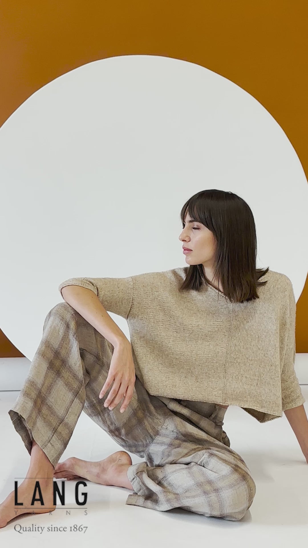 ARINA Cropped Sweater Pattern Kit in VAYA by LANGYARNS | Fatto a Mano 280-024