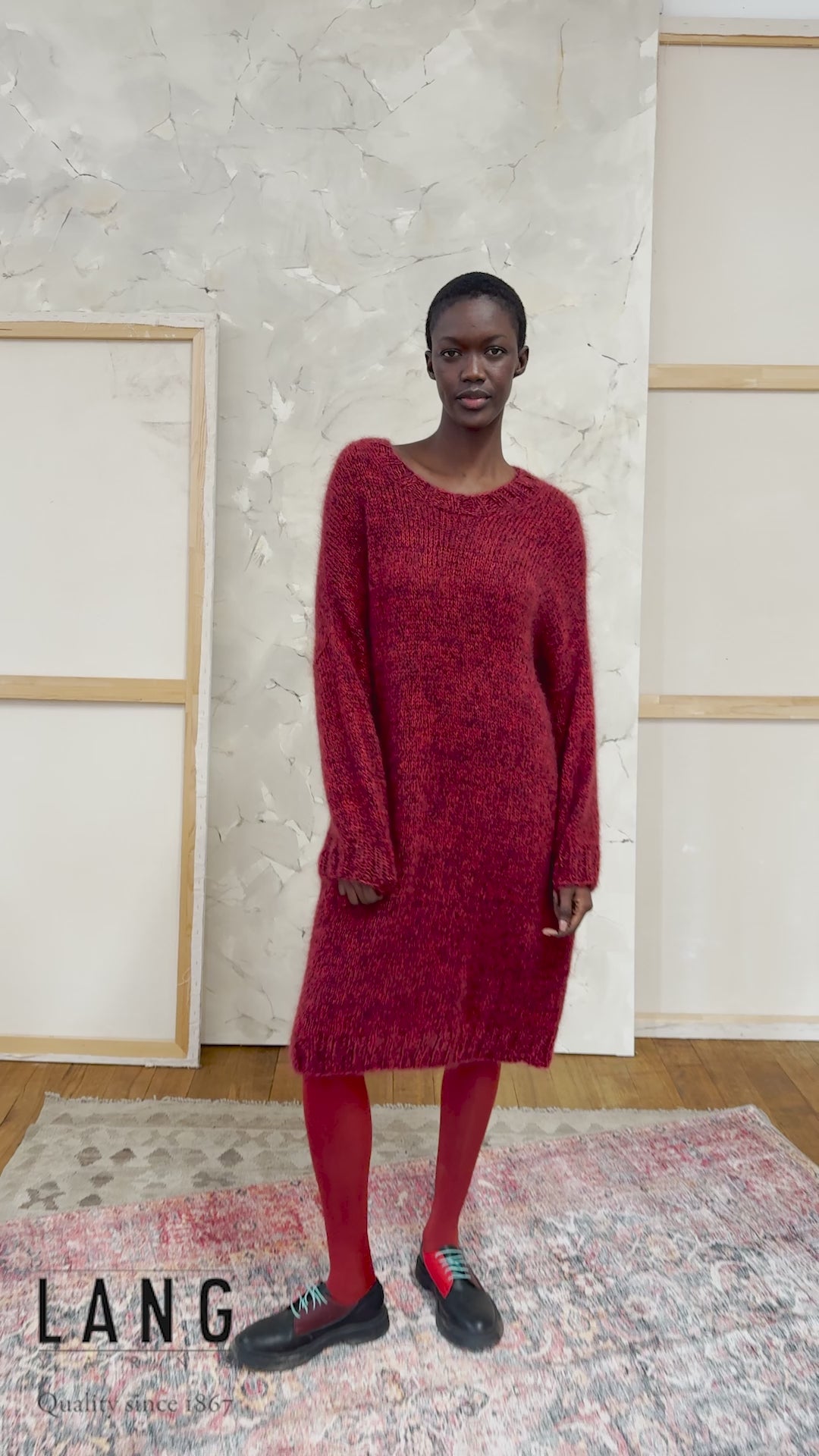 SUNA Dress Pattern Kit in MOHAIR LUXE by LANGYARNS | Fatto a Mano 290-007