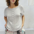 ZEINAB Top Down Short-sleeved Sweater Pattern Kit in NORMA by LANGYARNS | Fatto a Mano 284-001