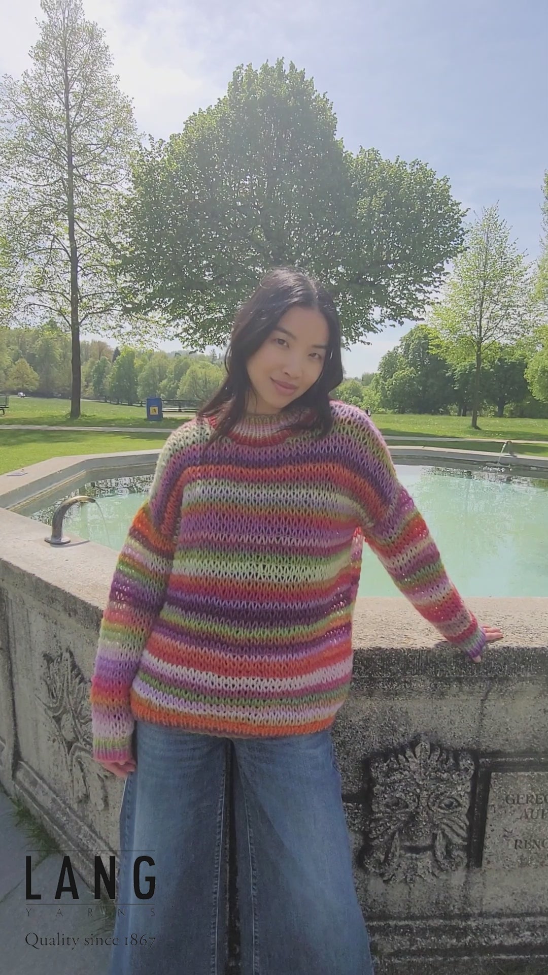 SWEATER Pattern Kit in CLOUD by LANGYARNS | Punto 45-005