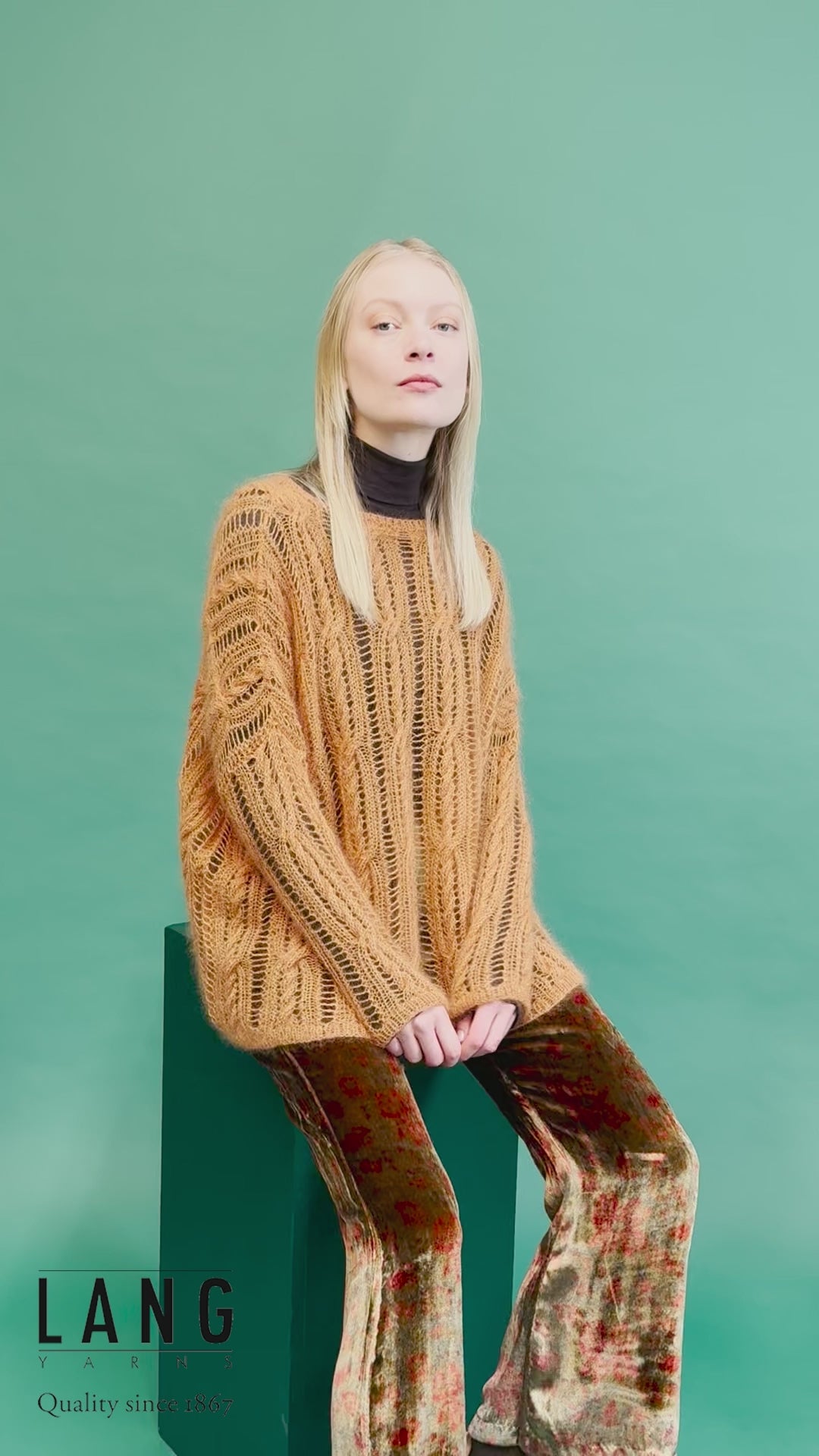 GLADIS Sweater Pattern Kit in LACE by LANGYARNS | Fatto a Mano 286-002