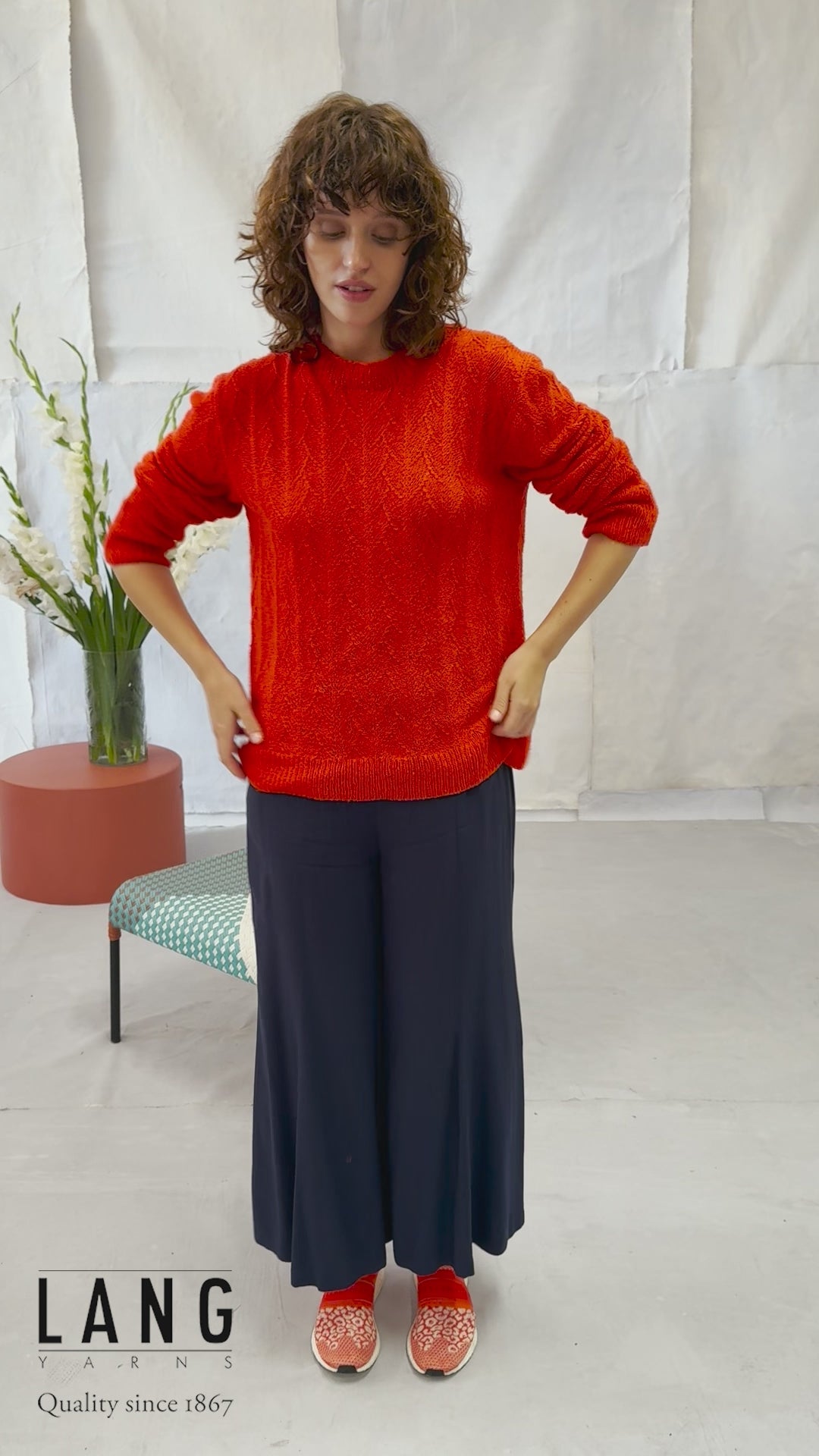 NELLNA Sweater Pattern Kit in ANANAS by LANGYARNS | Fatto a Mano 284-025