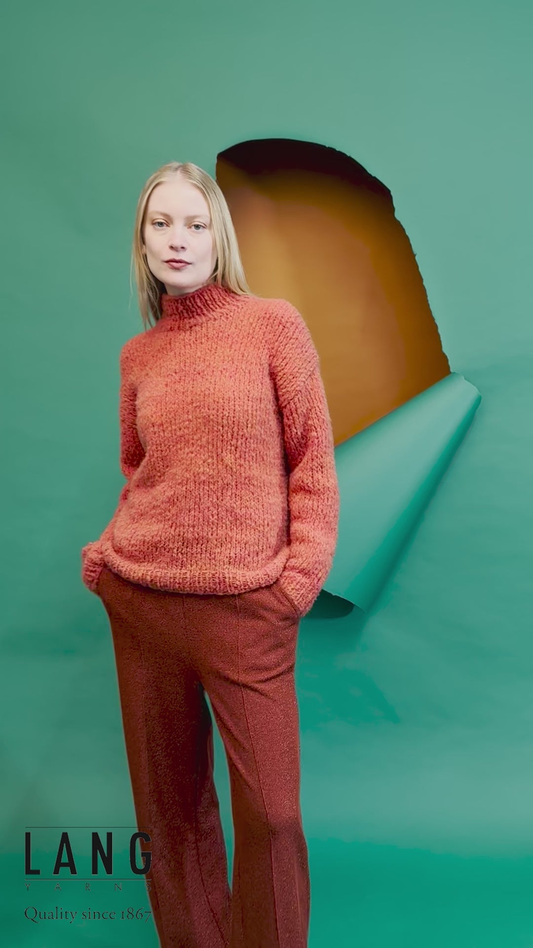 WASILIA Sweater Pattern Kit in PHOENIX by LANGYARNS | Fatto a Mano 286-008