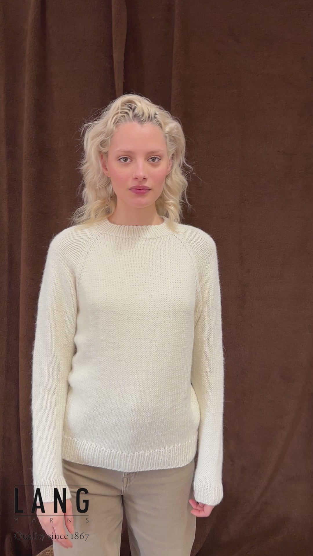 IDA Top-down Sweater Pattern Kit in CARPE DIEM by LANGYARNS | Fatto a Mano 282-025