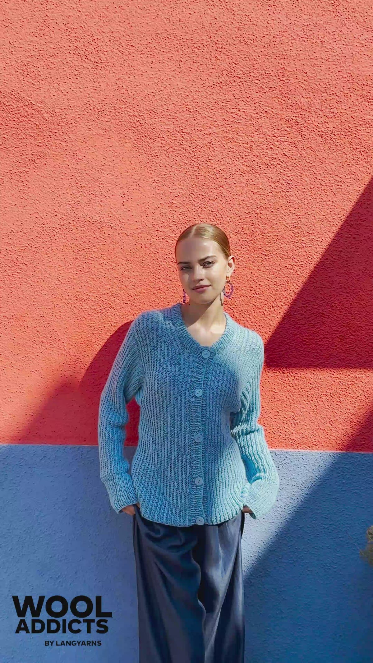 SILENT-TIME Top-down Cardigan Pattern Kit in WHISPER by WOOLADDICTS | WOOLADDICTS #16-002