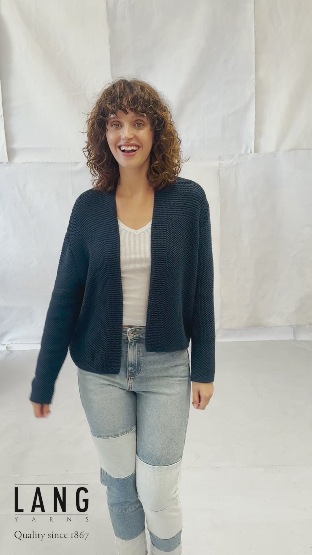 FRAUKE Cardigan Pattern Kit in OCEANIA by LANGYARNS | Fatto a Mano 284-017