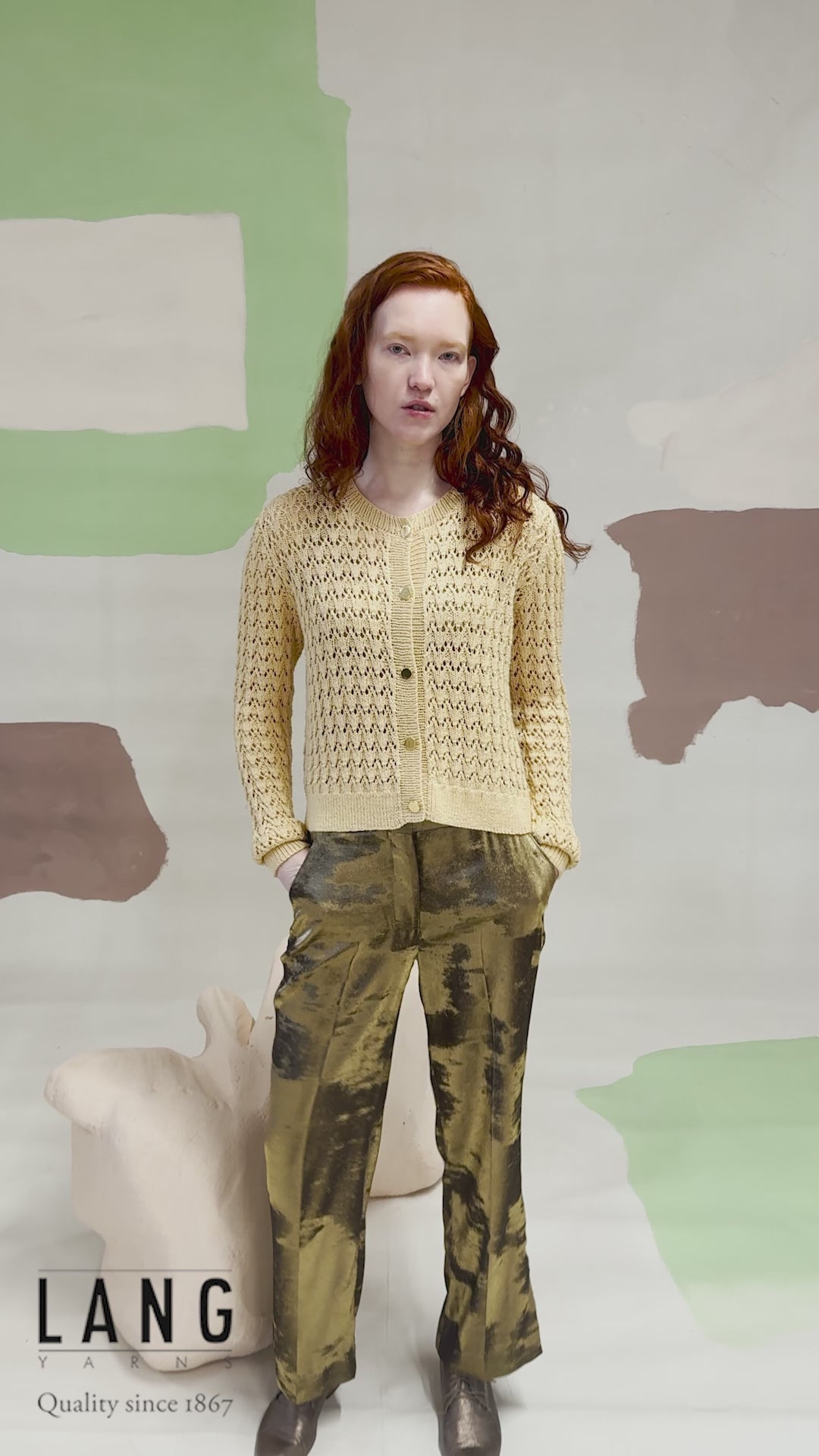 ANUK Cardigan Pattern Kit in CLASSIC SILK by LANGYARNS | Fatto a Mano 290-023