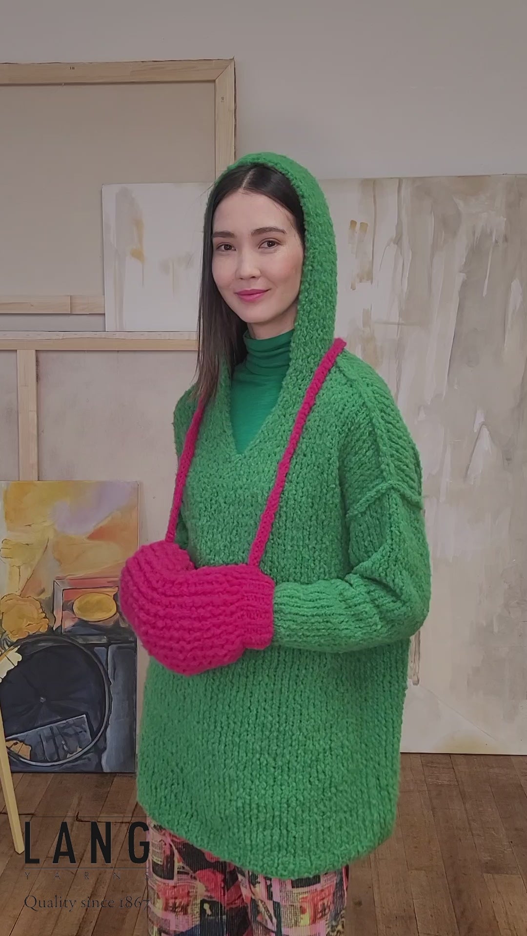 SUE Hand-warmer Pattern Kit in PHOENIX by LANGYARNS | Punto 65-009
