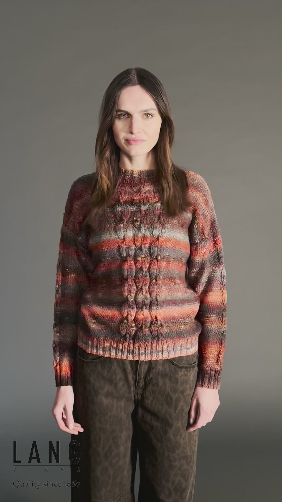 ENORA Sweater Pattern Kit in MAGNOLIA by LANGYARNS | Punto 88 - 112