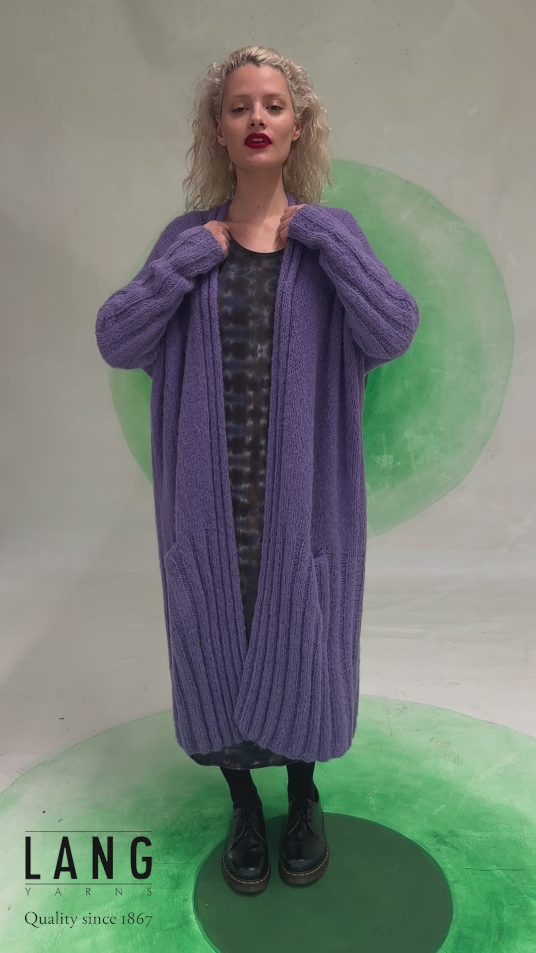 HEATHER Coat Pattern Kit in SURI ALPACA by LANGYARNS | Fatto a Mano 282-055