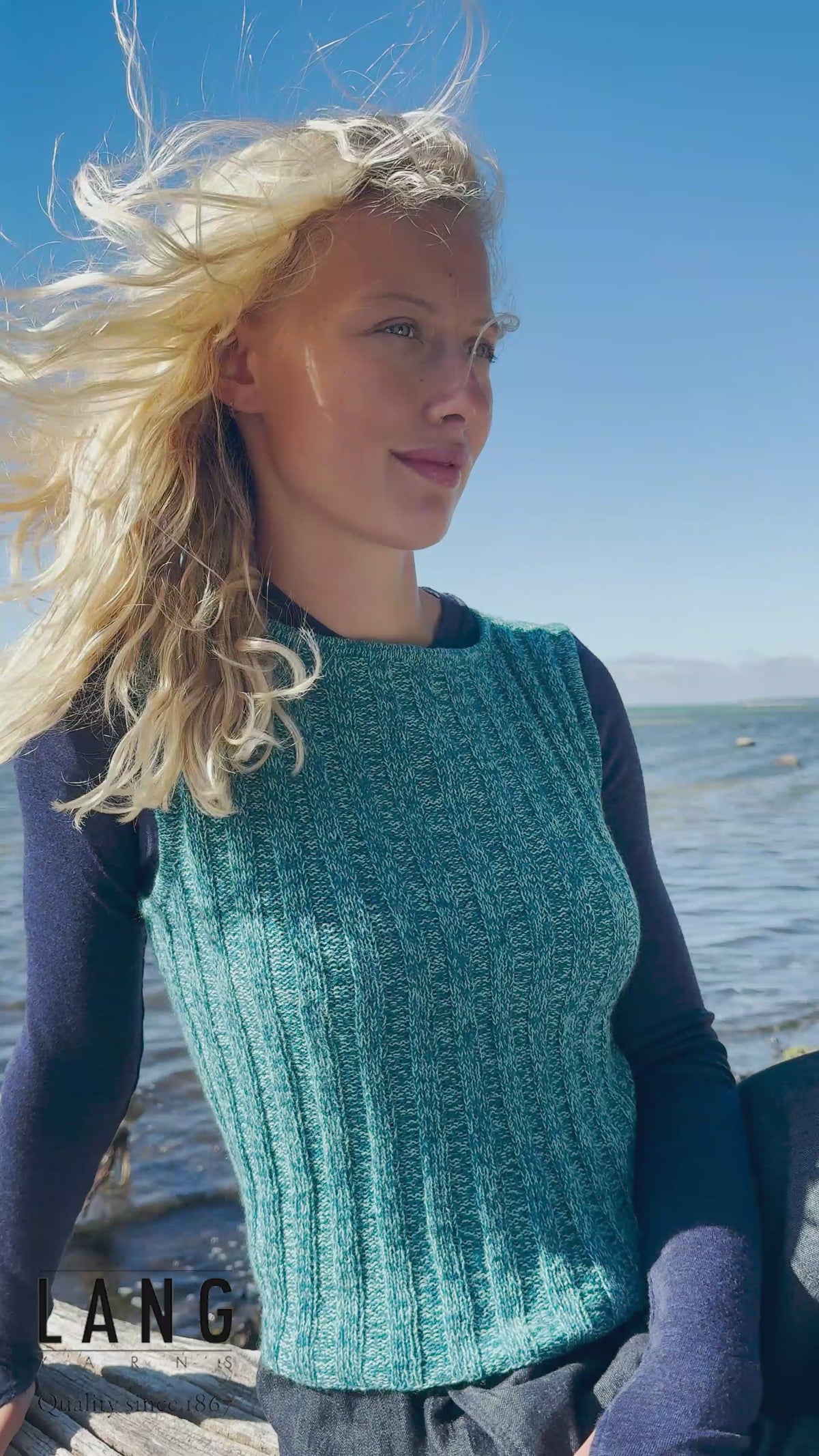 ERICA Slipover Pattern Kit in CASHMERE EXTRA LACE by LANGYARNS | Punto 94-001