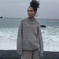 JENNA Sweater Pattern Kit in DONEGAL TWEED+ by LANGYARNS | Punto 77-016