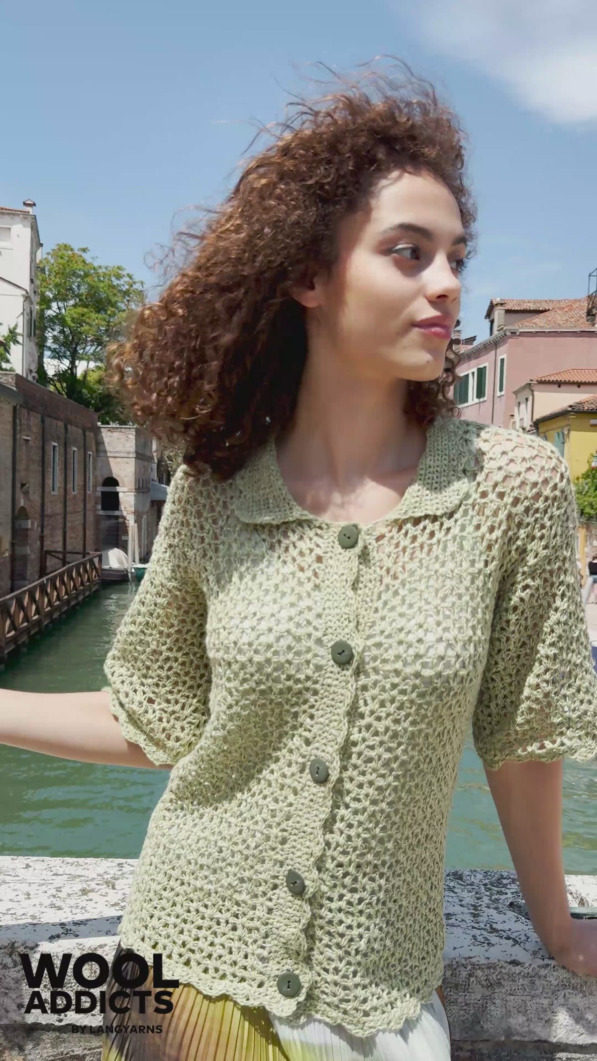 TIME-TO-INDULGE Crochet Short-sleeved Top Pattern Kit in PRIDE by WOOLADDICTS | WOOLADDICTS #16-014