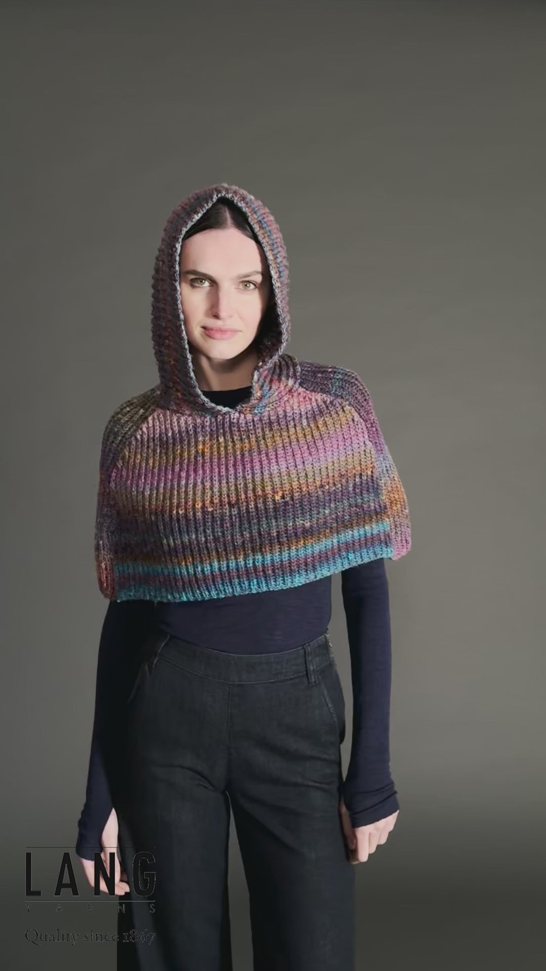 LENA Poncho Pattern Kit in MAGNOLIA by LANGYARNS | Punto 88 - 075