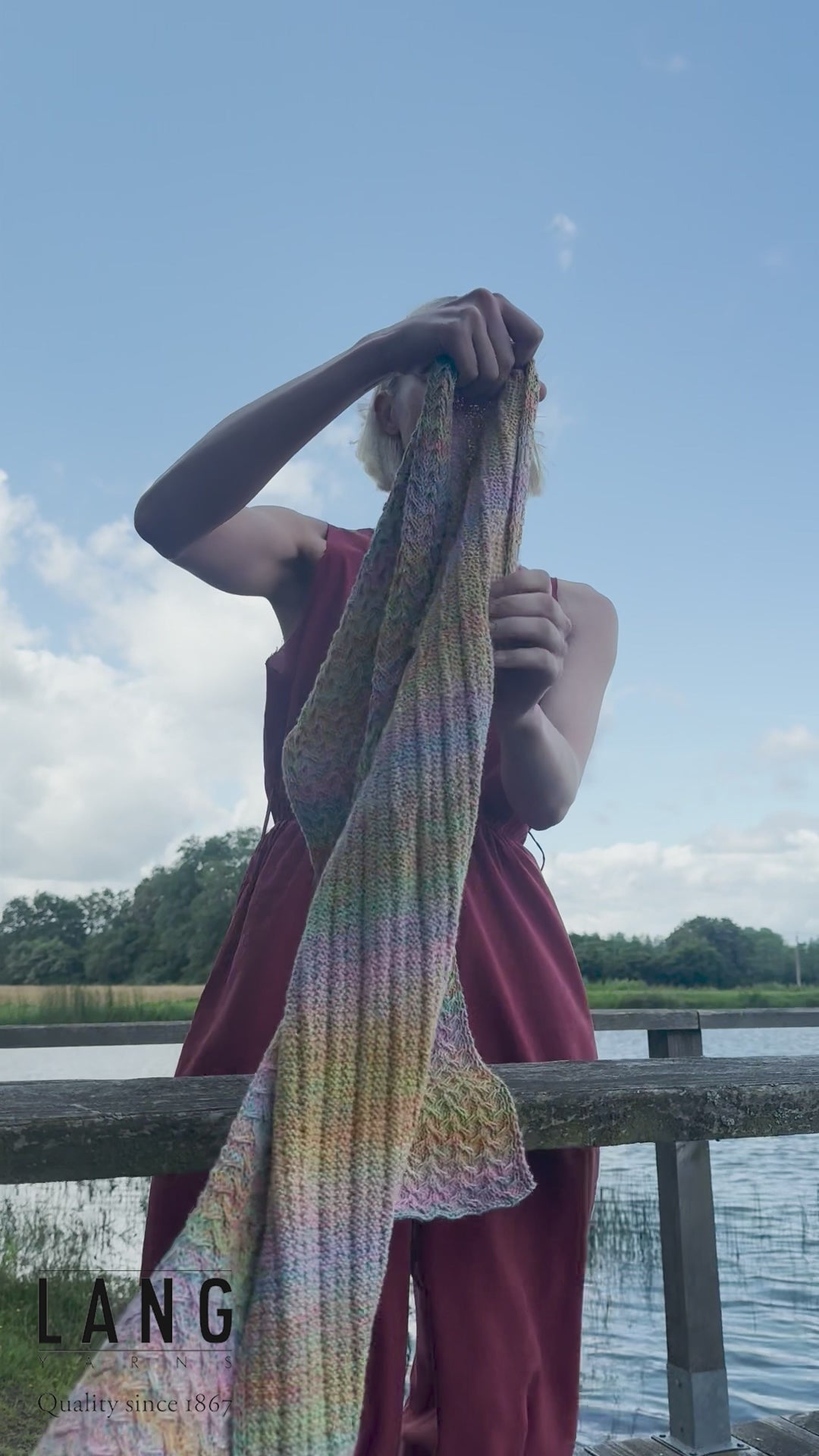 GIA Scarf Pattern Kit in ILLUSION by LANGYARNS | Punto 81-005